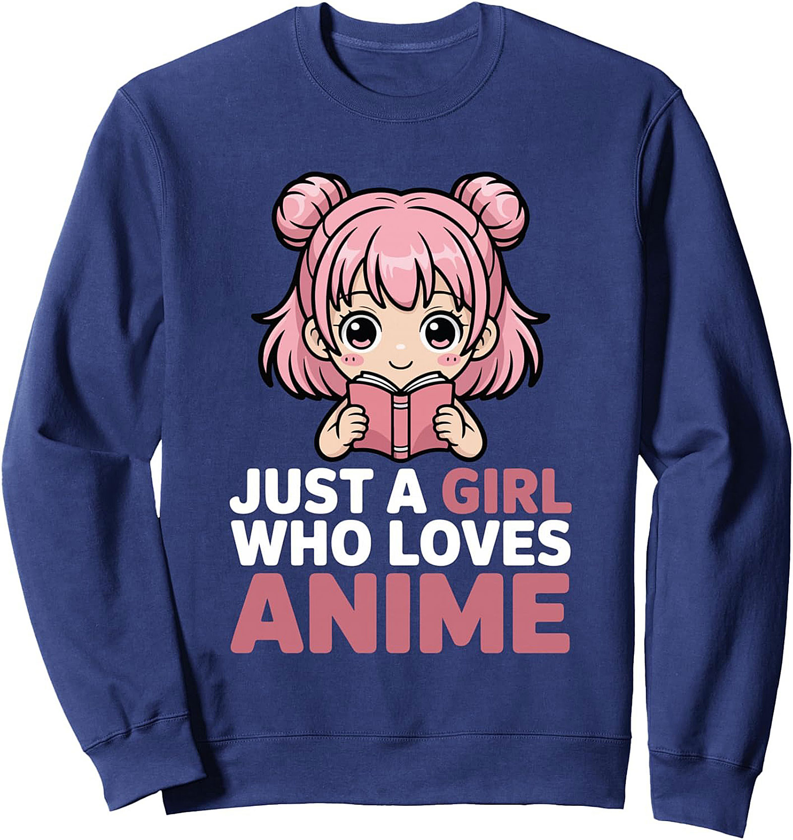 Cozy Anime Girl Graphic Sweatshirt | Cute Otaku Pullover Gift
