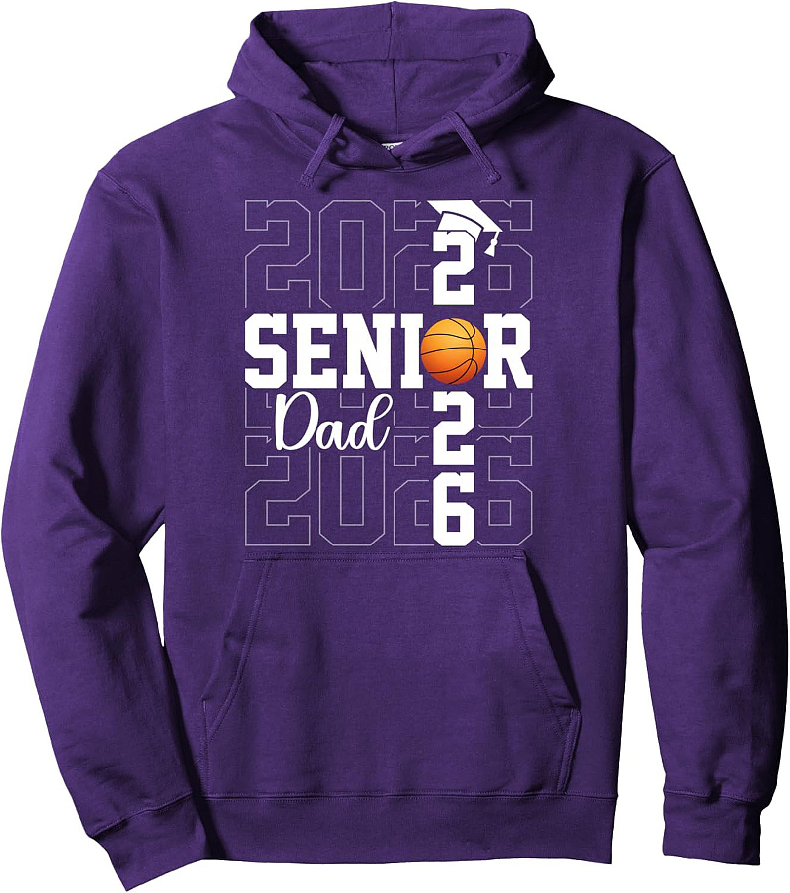 2026 Senior Dad Basketball Pullover Hoodie Gift