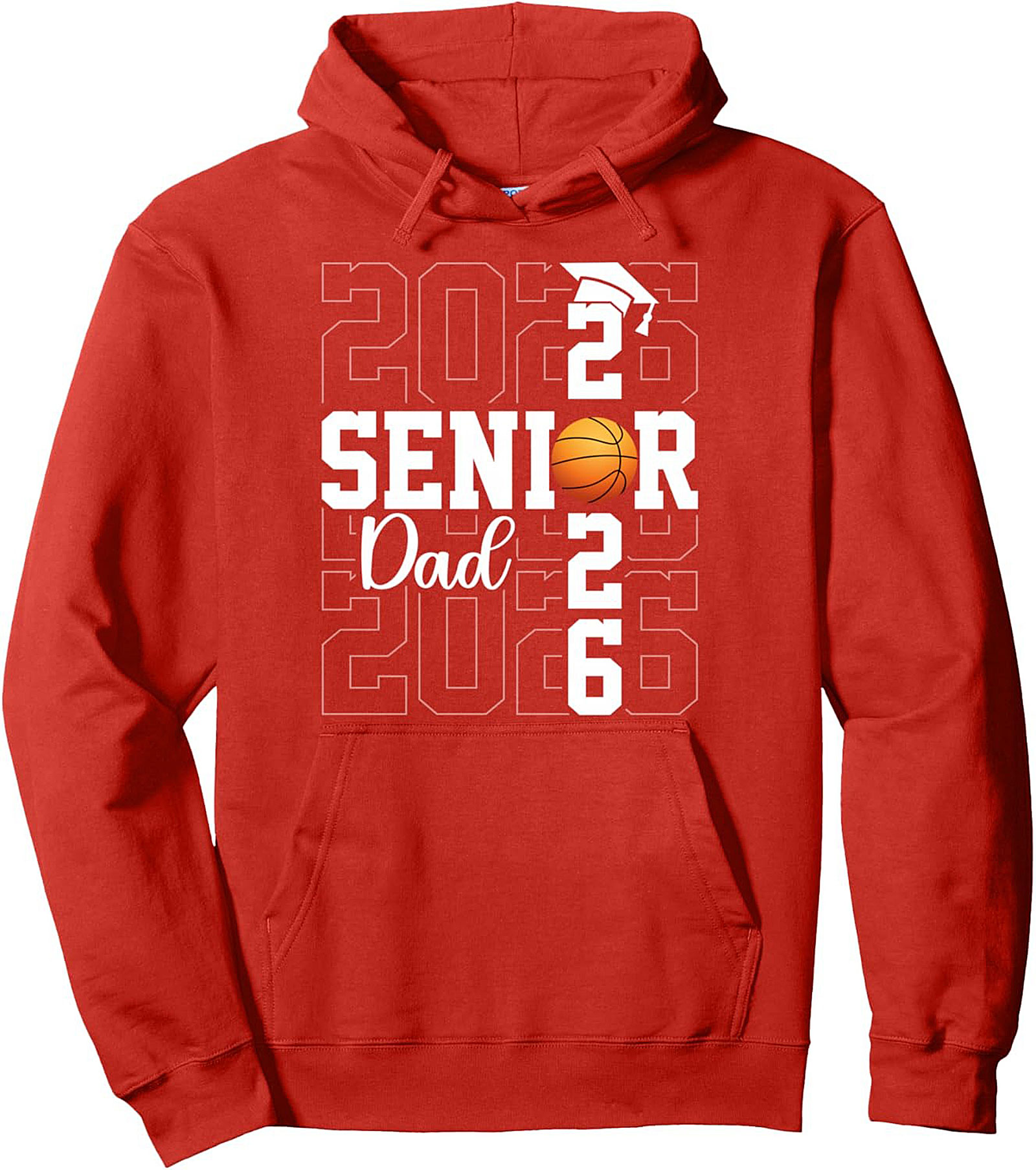 2026 Senior Dad Basketball Pullover Hoodie Gift