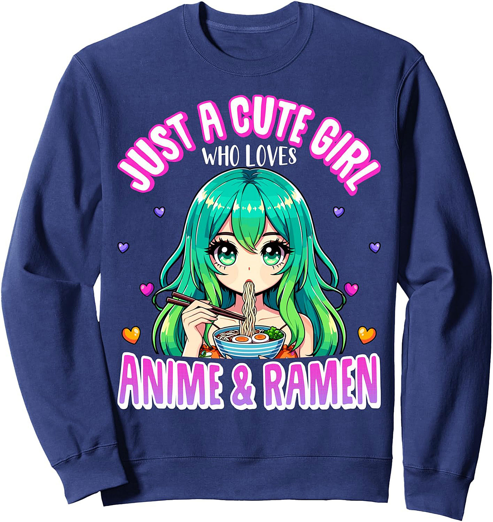Cute Anime Ramen Crewneck Sweatshirt | Cozy Pullover Gift