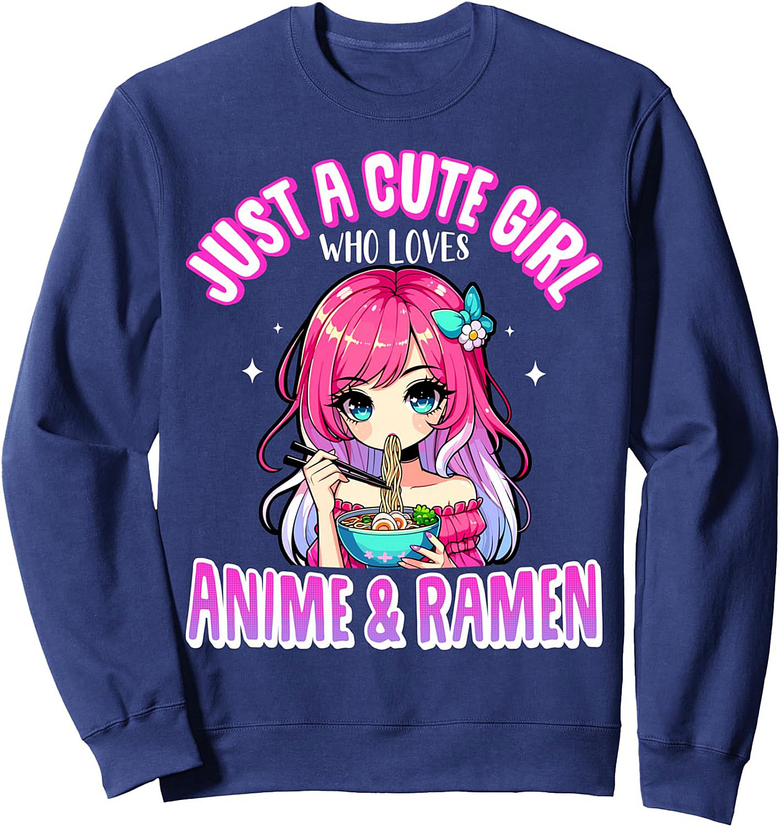 Kawaii Anime Ramen Crewneck Sweatshirt | Cozy Pullover Gift
