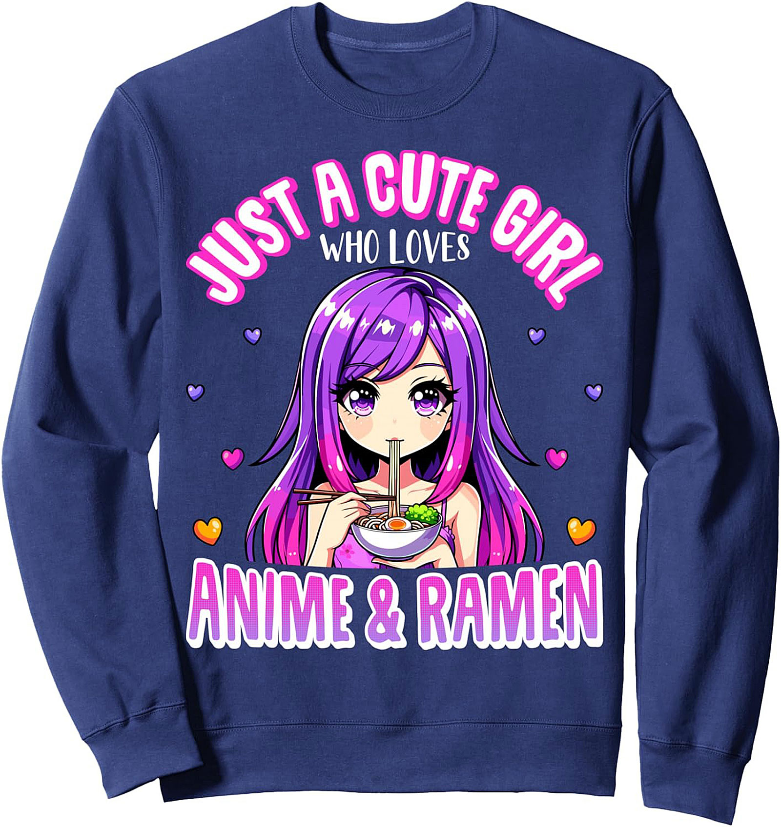 Cute Anime Ramen Sweatshirt | Unisex Otaku Crewneck Pullover