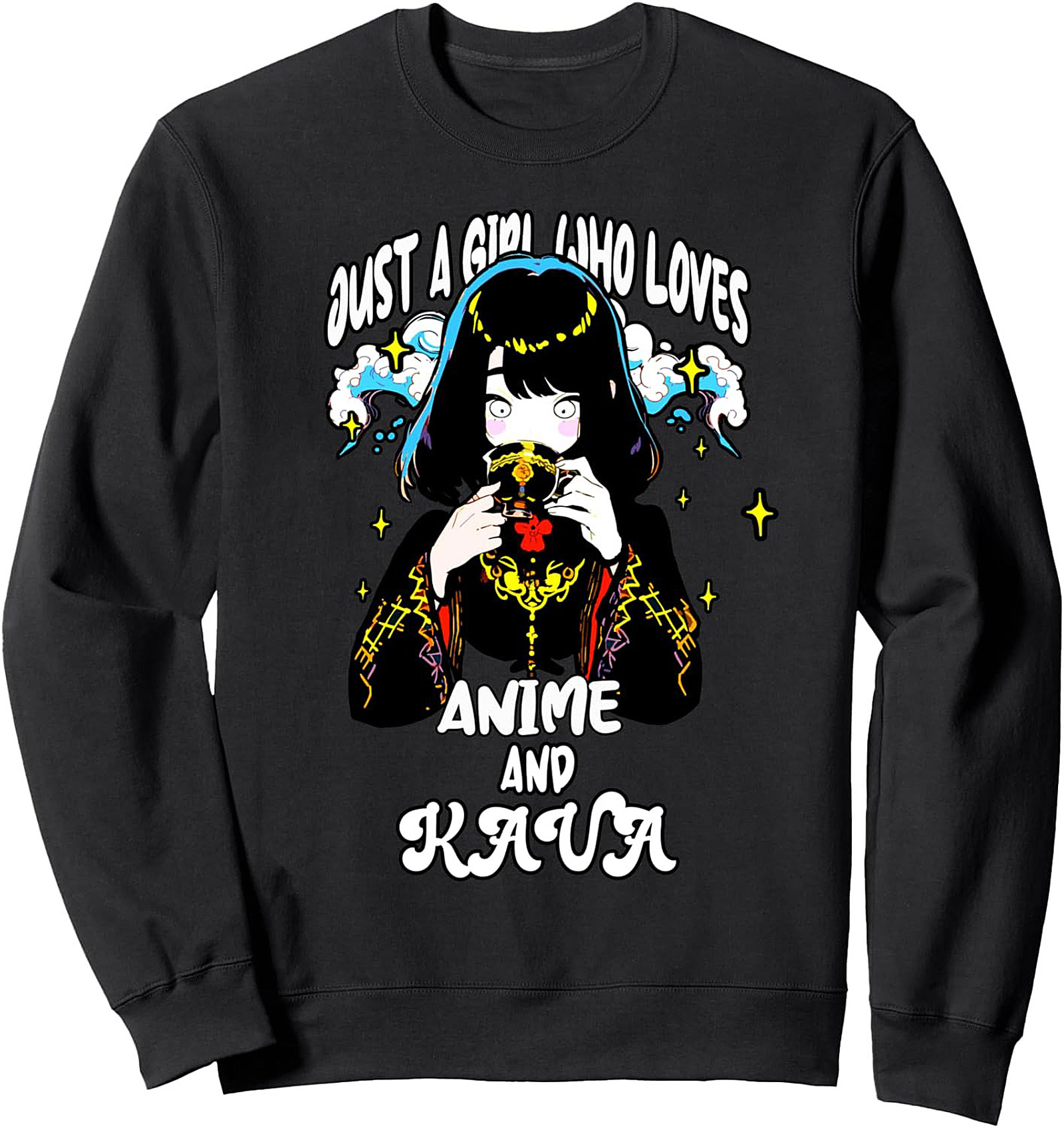 Cozy Anime Kava Crewneck Sweatshirt | Unisex Pullover
