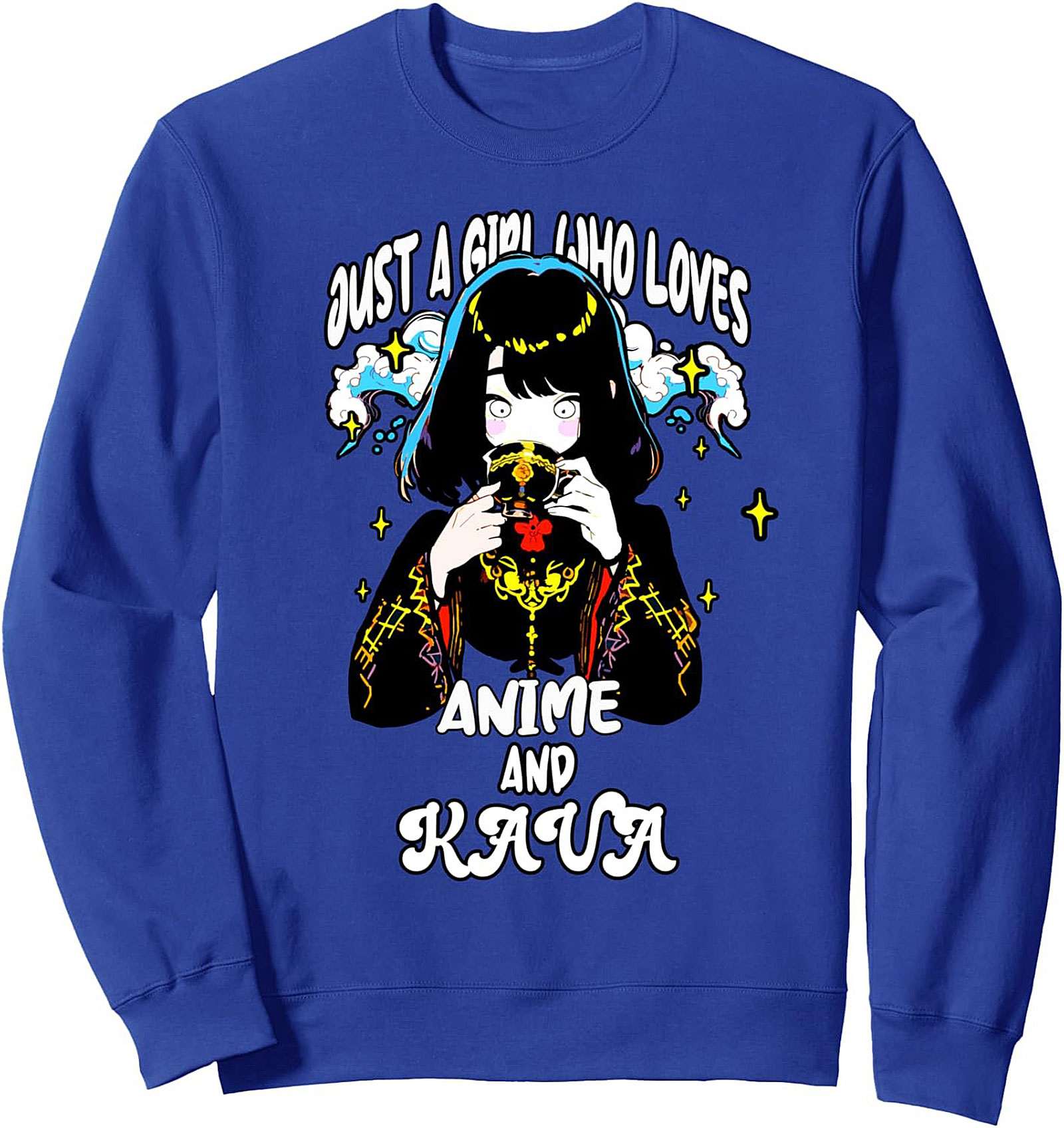 Cozy Anime Kava Crewneck Sweatshirt | Unisex Pullover