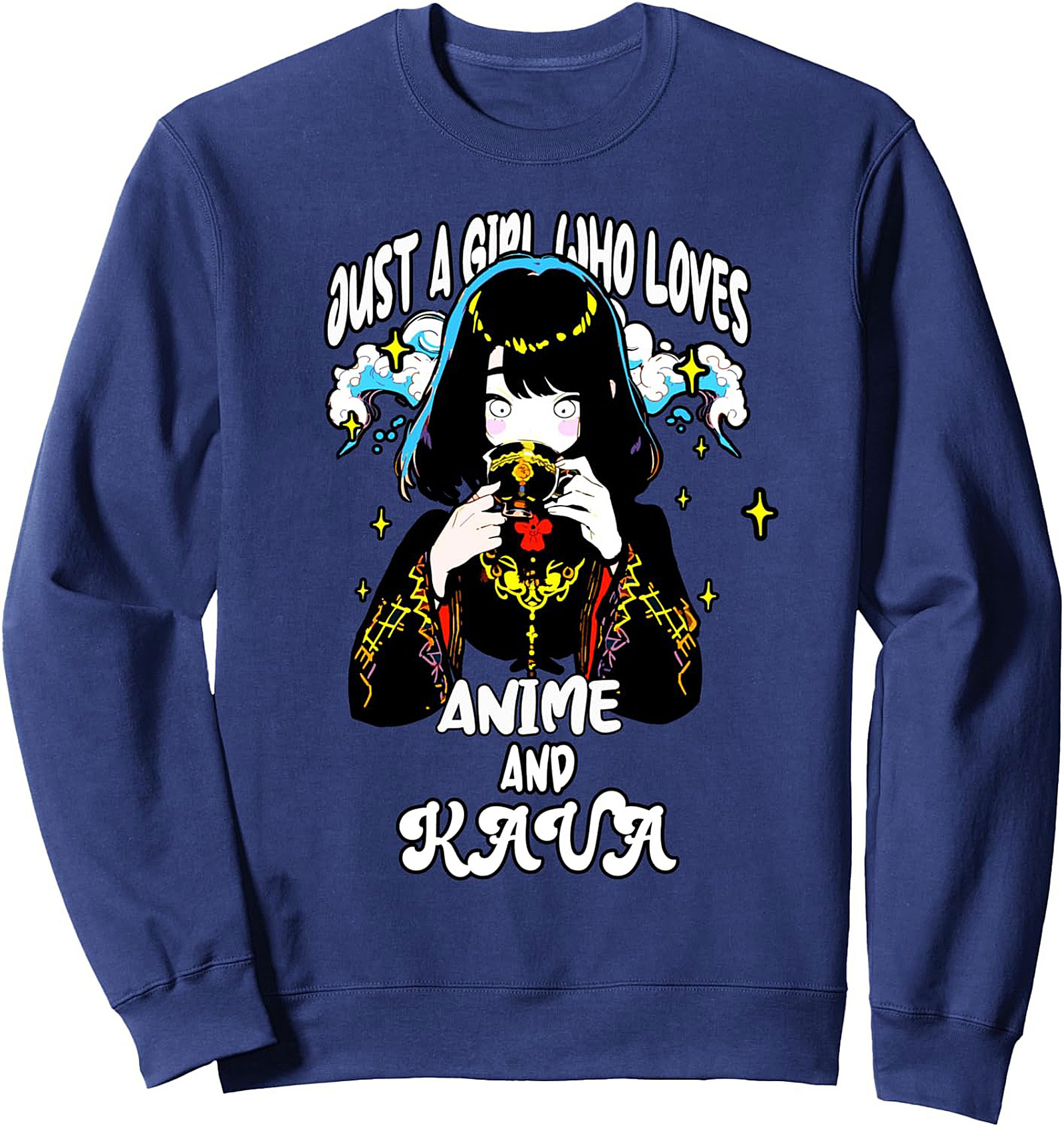 Cozy Anime Kava Crewneck Sweatshirt | Unisex Pullover