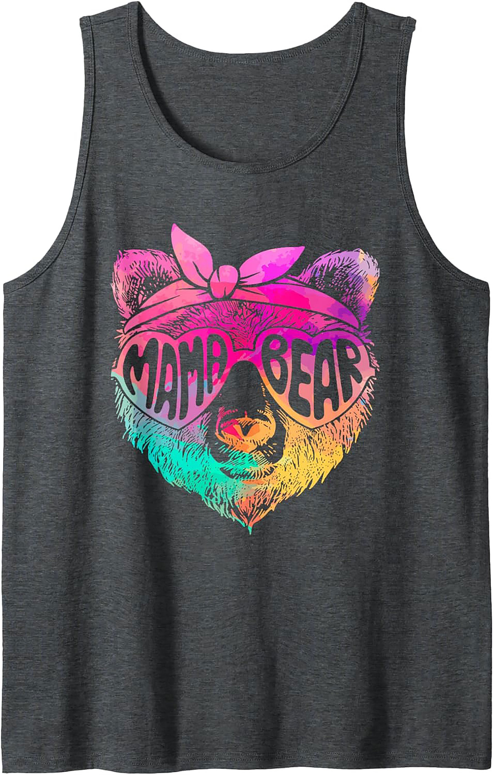 Mama Bear Graphic Tank Top Fun Summer Sleeveless Shirt