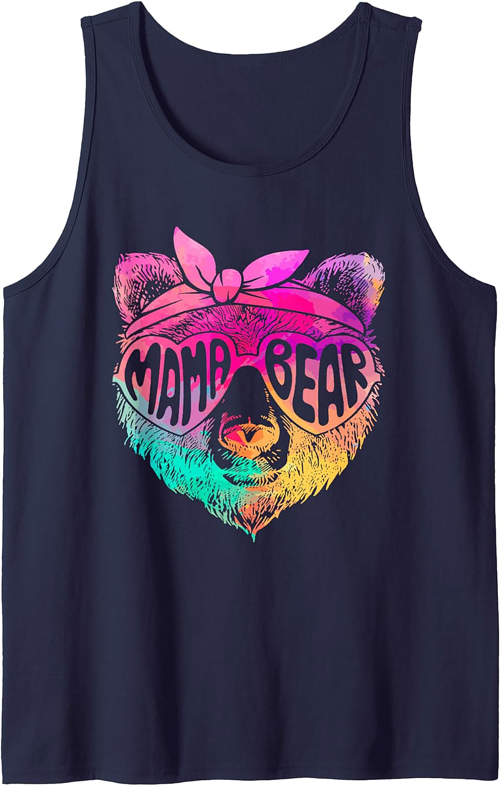 Mama Bear Graphic Tank Top Fun Summer Sleeveless Shirt