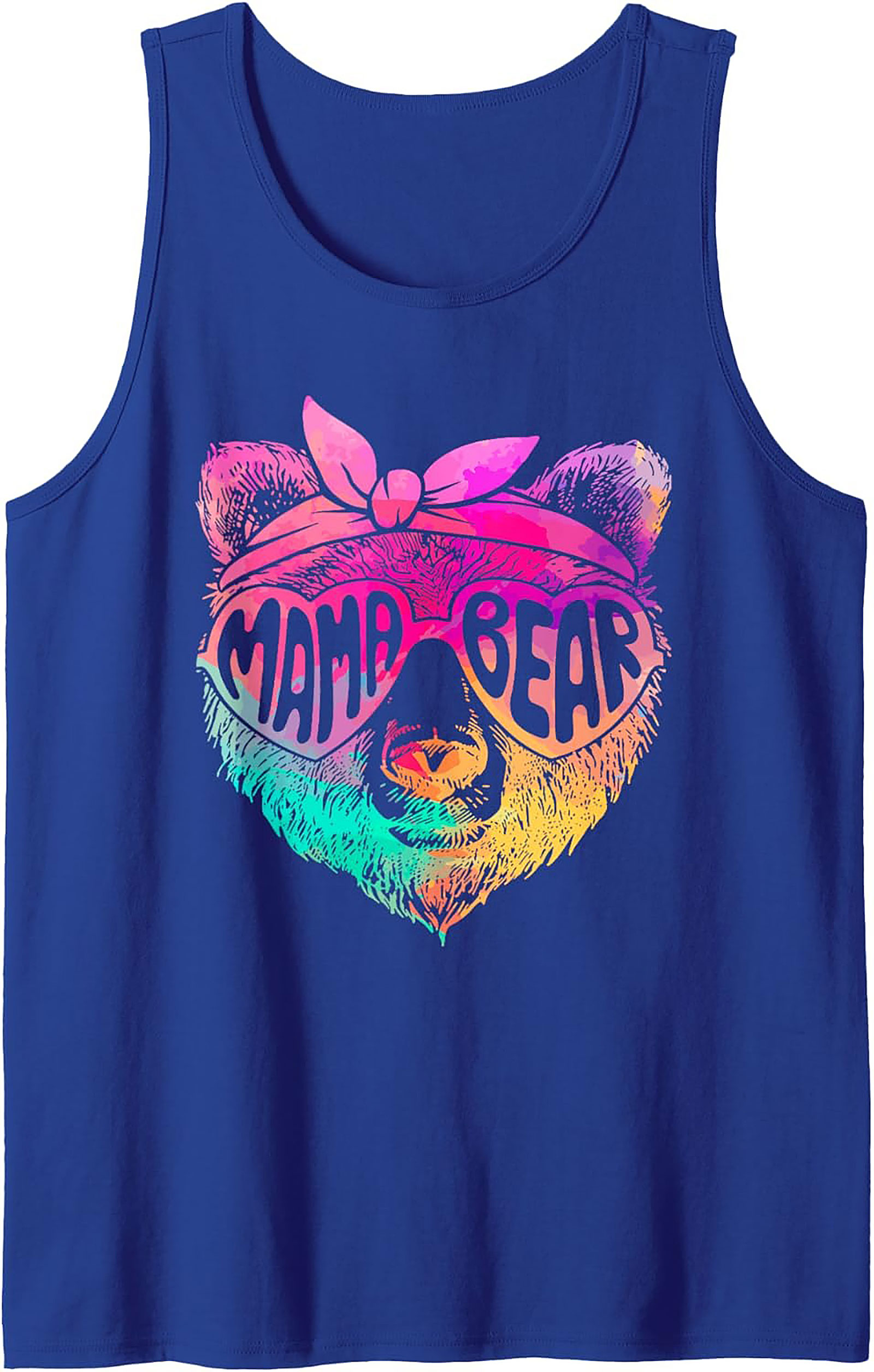 Mama Bear Graphic Tank Top Fun Summer Sleeveless Shirt