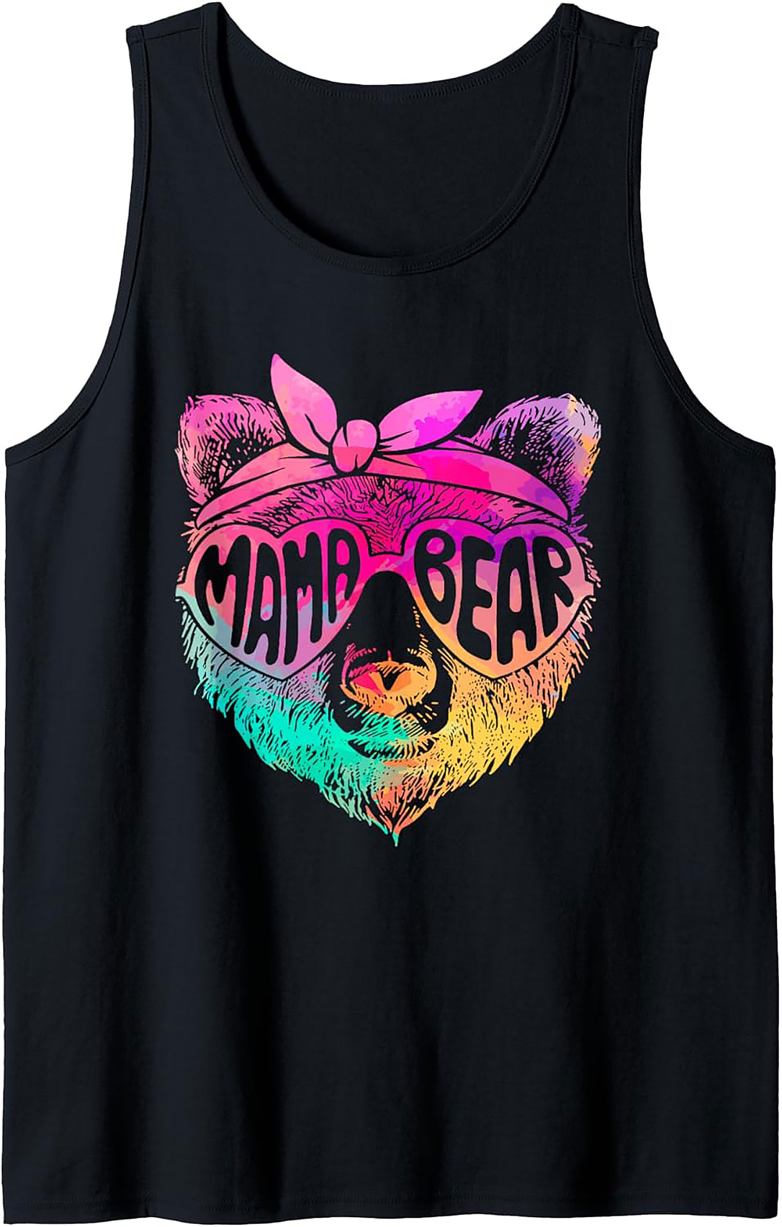 Mama Bear Graphic Tank Top Fun Summer Sleeveless Shirt