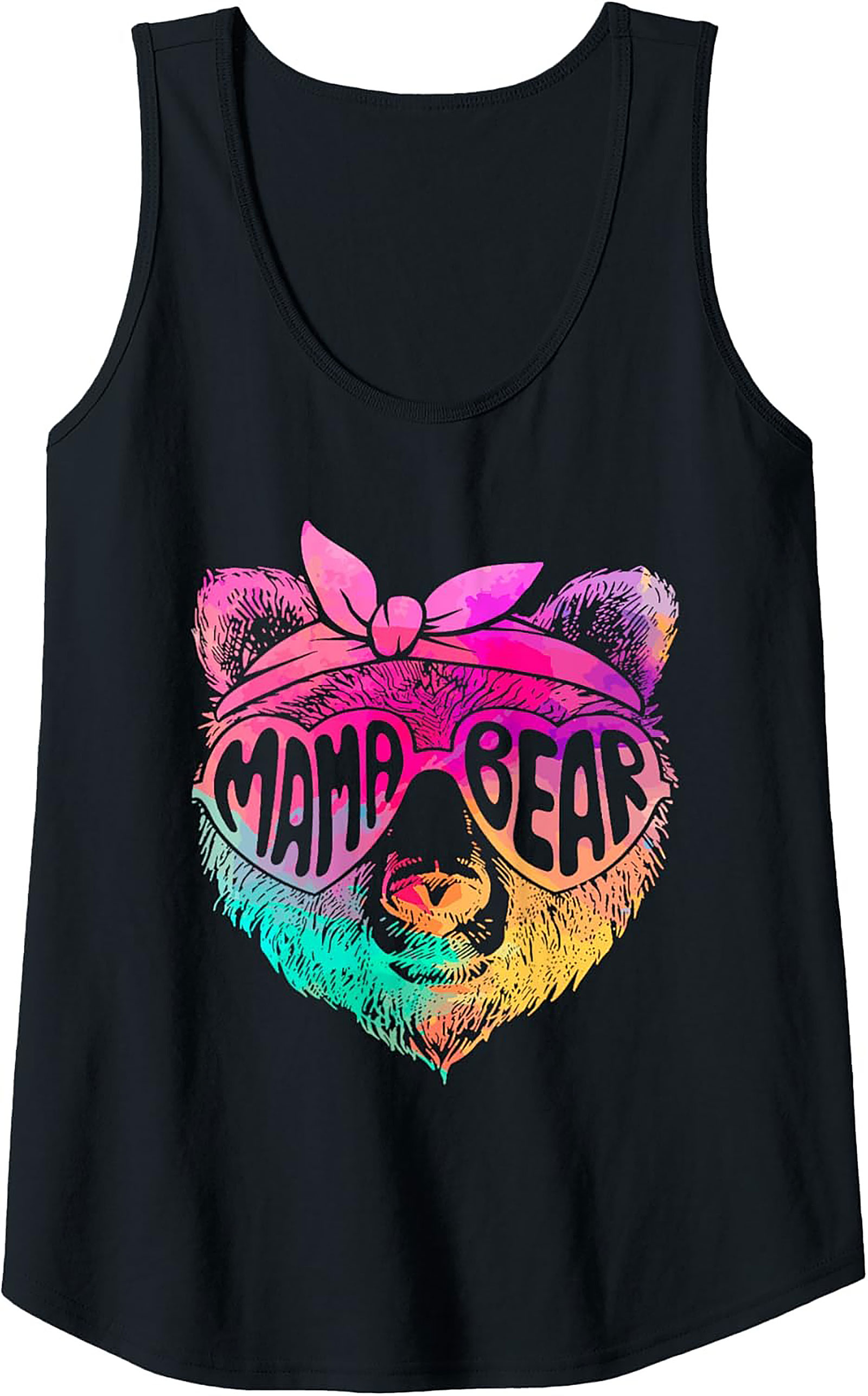Mama Bear Graphic Tank Top Fun Summer Sleeveless Shirt