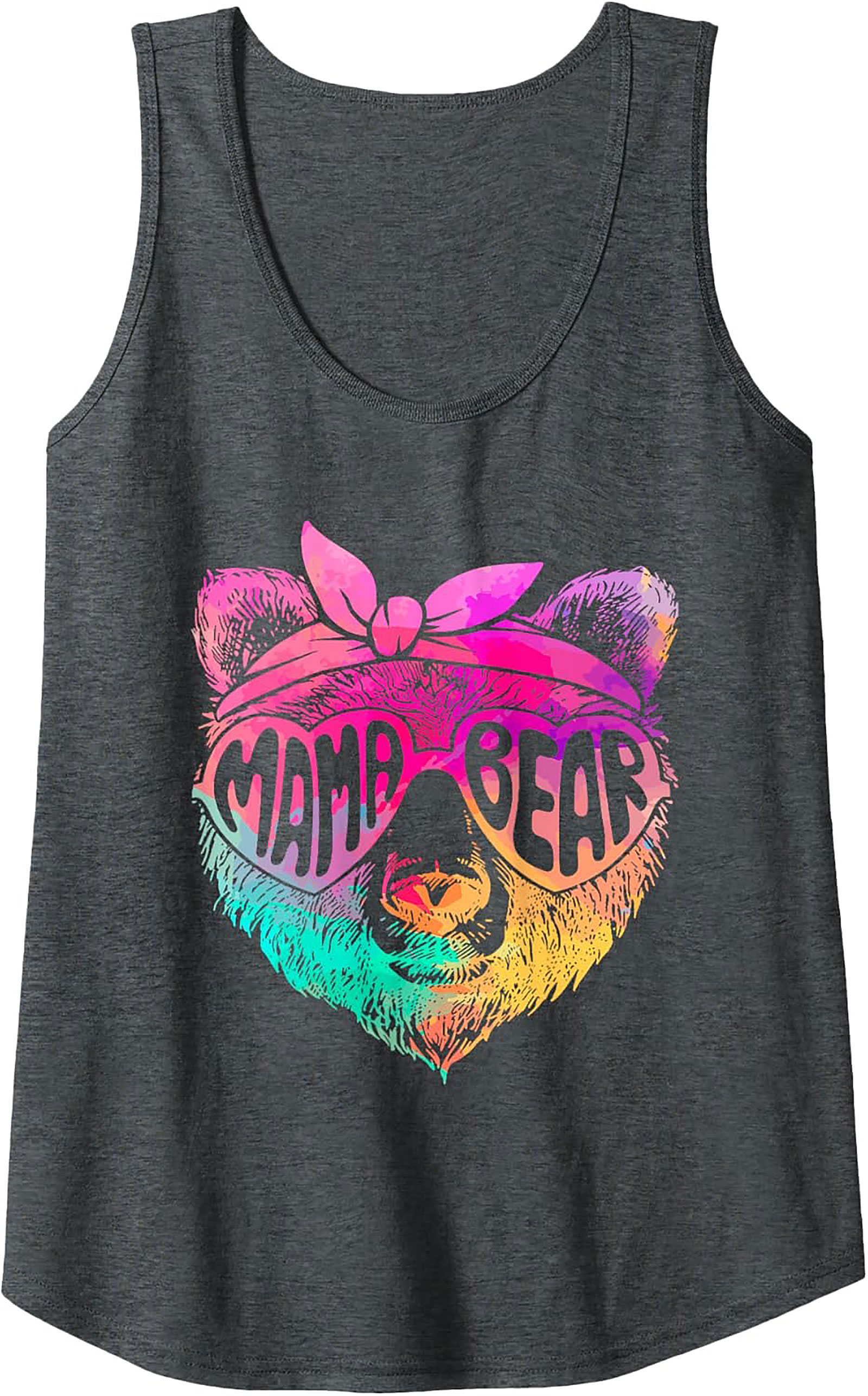Mama Bear Graphic Tank Top Fun Summer Sleeveless Shirt