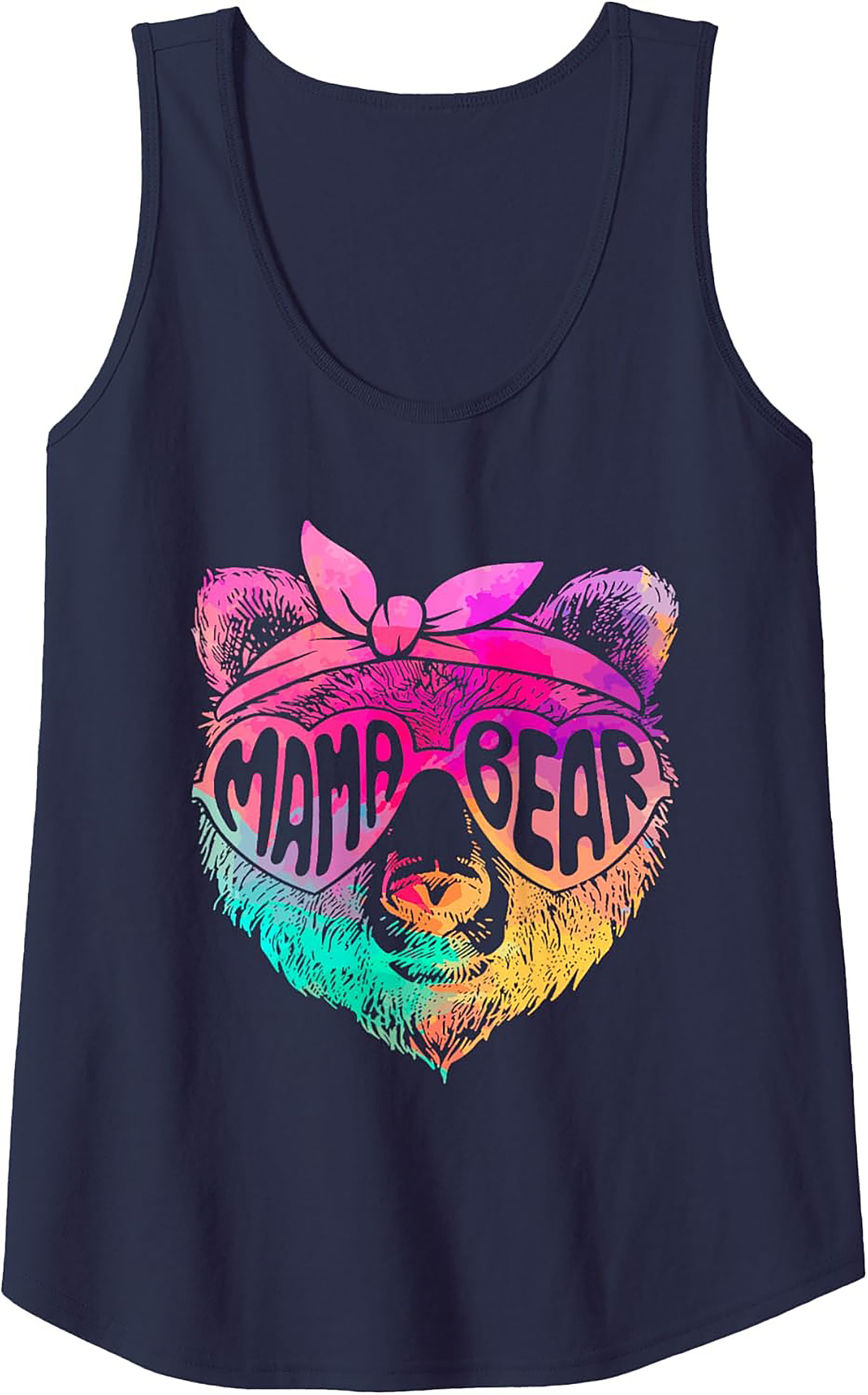 Mama Bear Graphic Tank Top Fun Summer Sleeveless Shirt