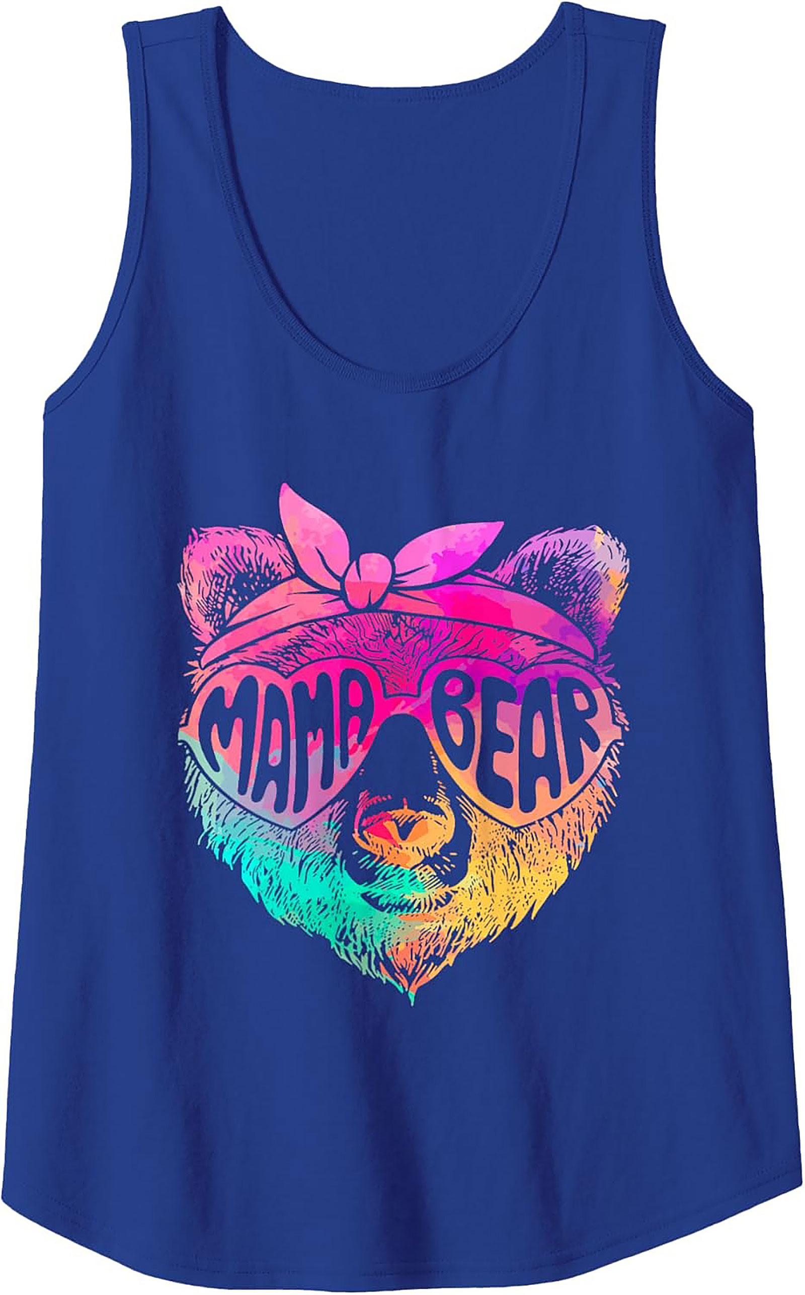 Mama Bear Graphic Tank Top Fun Summer Sleeveless Shirt