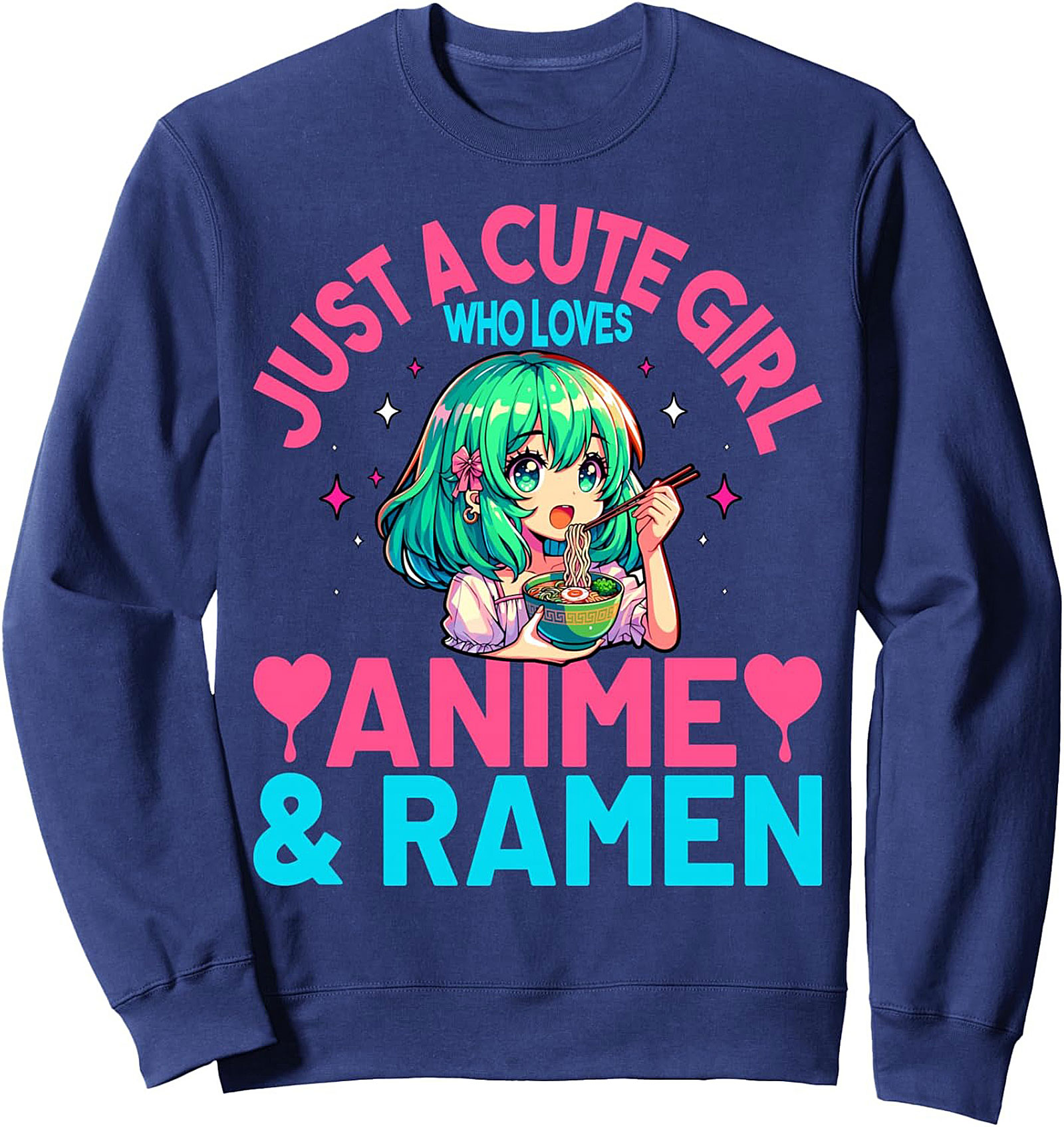 Anime Ramen Crewneck Sweatshirt | Cute Kawaii Pullover Gift