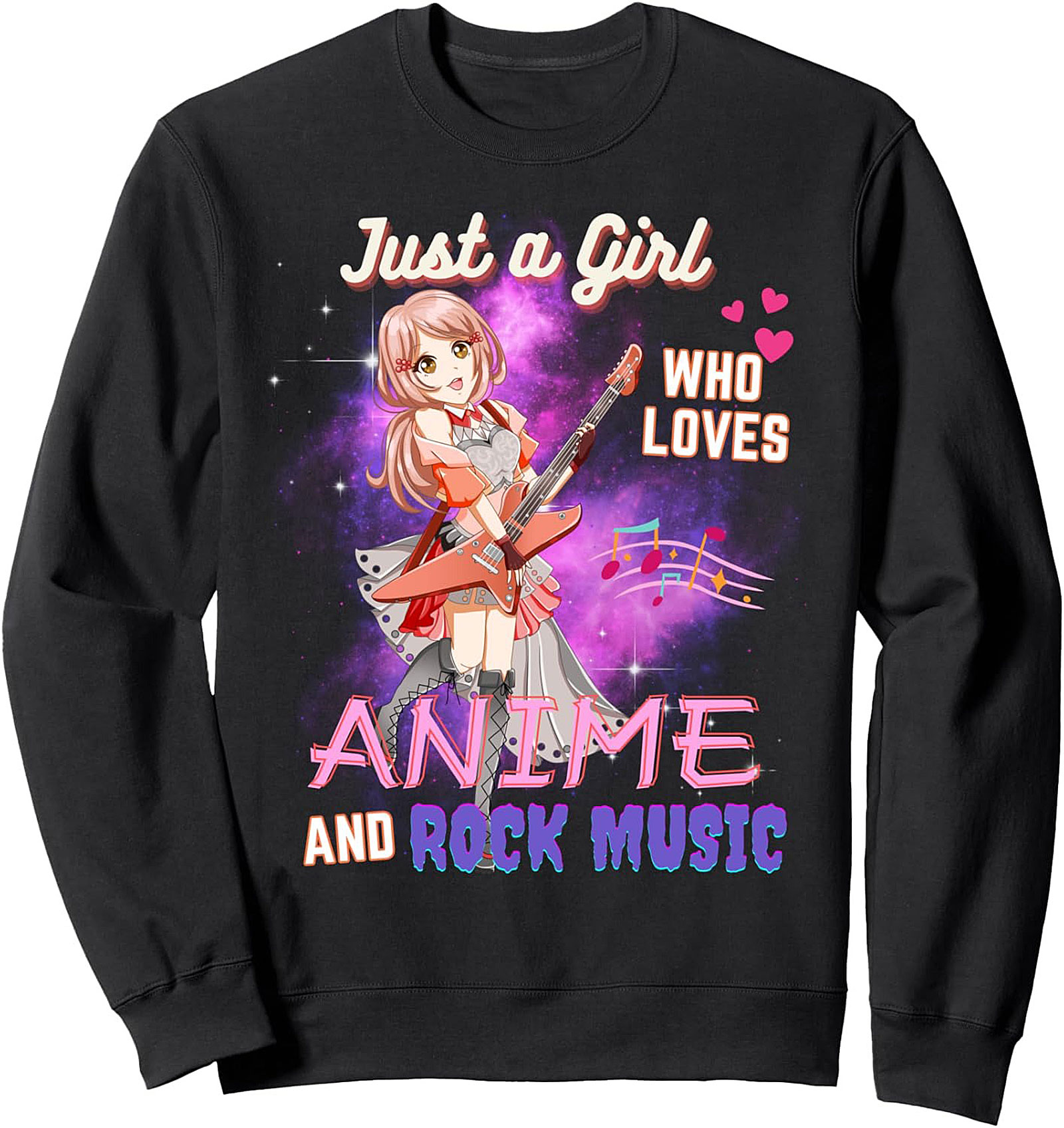 Anime Rock Music Graphic Sweatshirt | Cozy Unisex Pullover