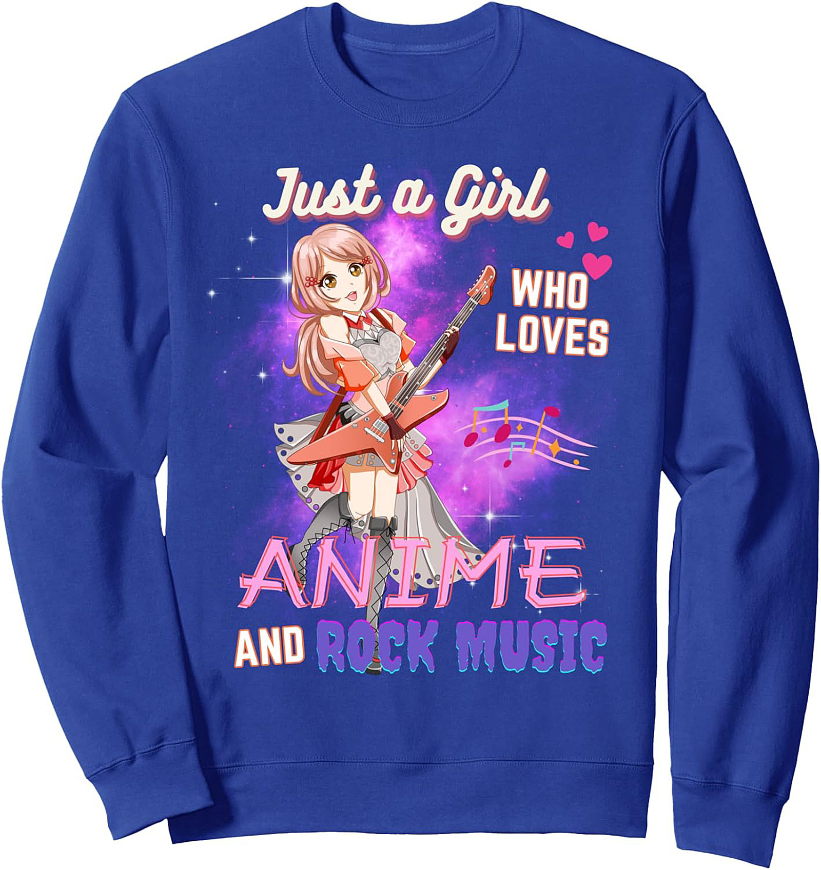 Anime Rock Music Graphic Sweatshirt | Cozy Unisex Pullover