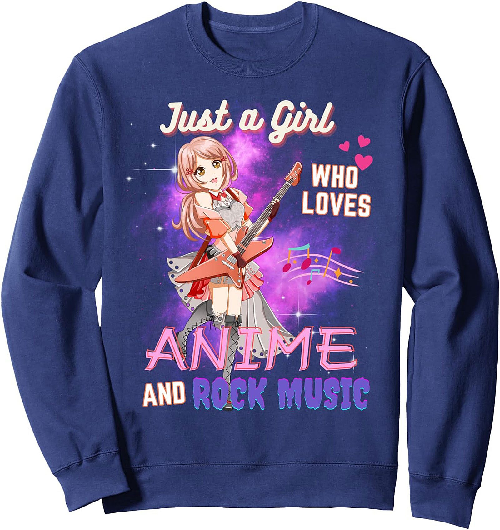 Anime Rock Music Graphic Sweatshirt | Cozy Unisex Pullover
