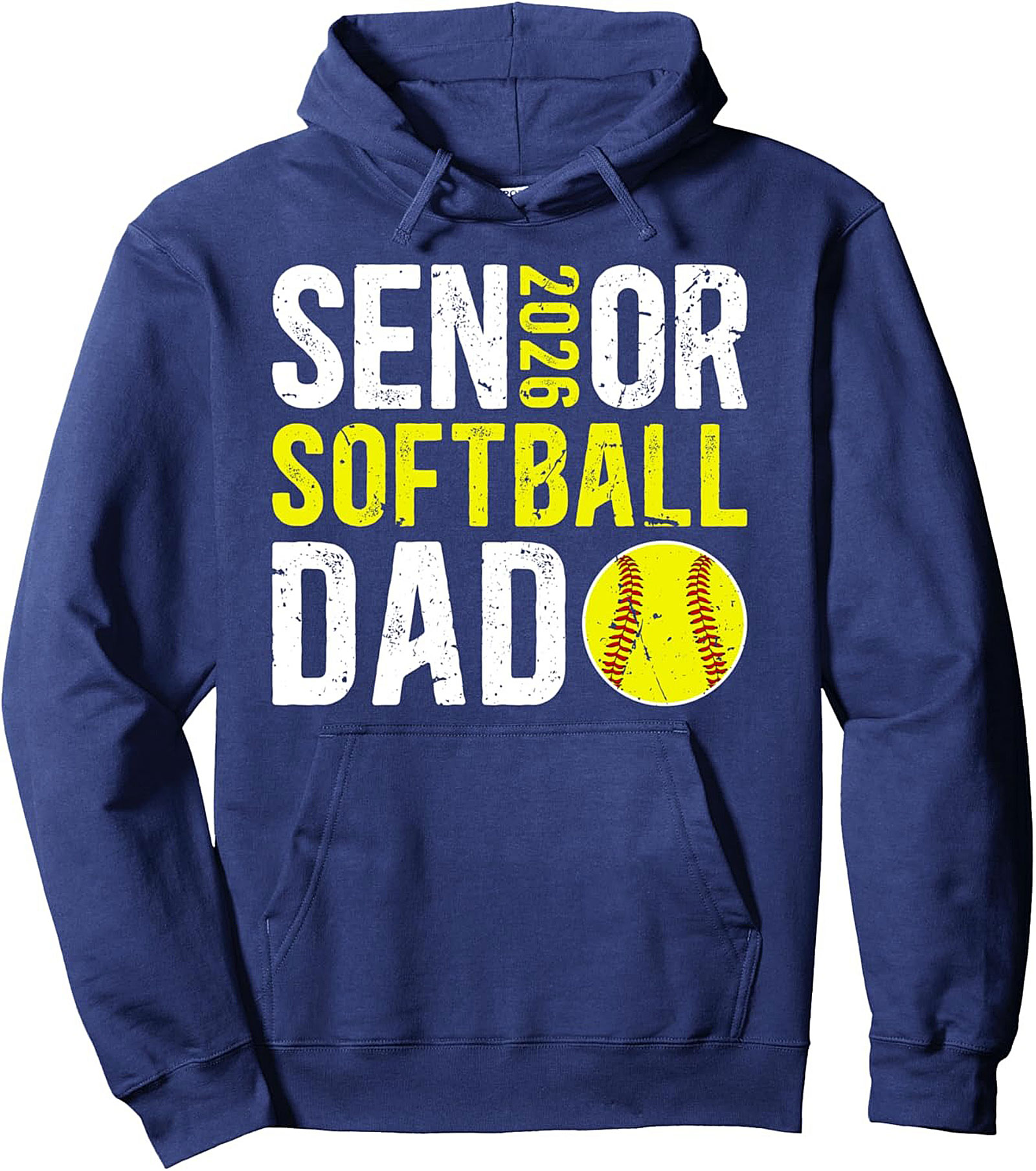 Senior 2026 Softball Dad Graphic Hoodie Pullover Gift