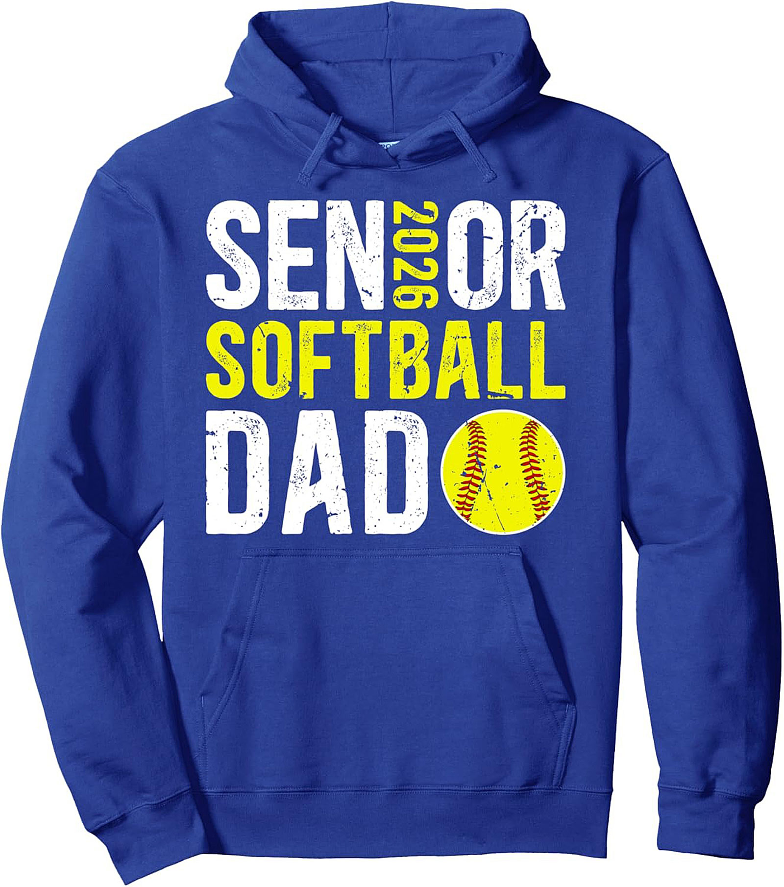 Senior 2026 Softball Dad Graphic Hoodie Pullover Gift
