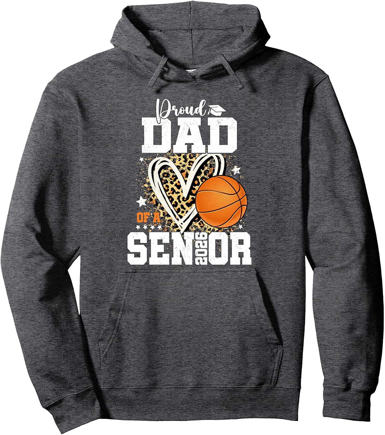 Proud Dad Senior 2026 Basketball Pullover Hoodie Gift