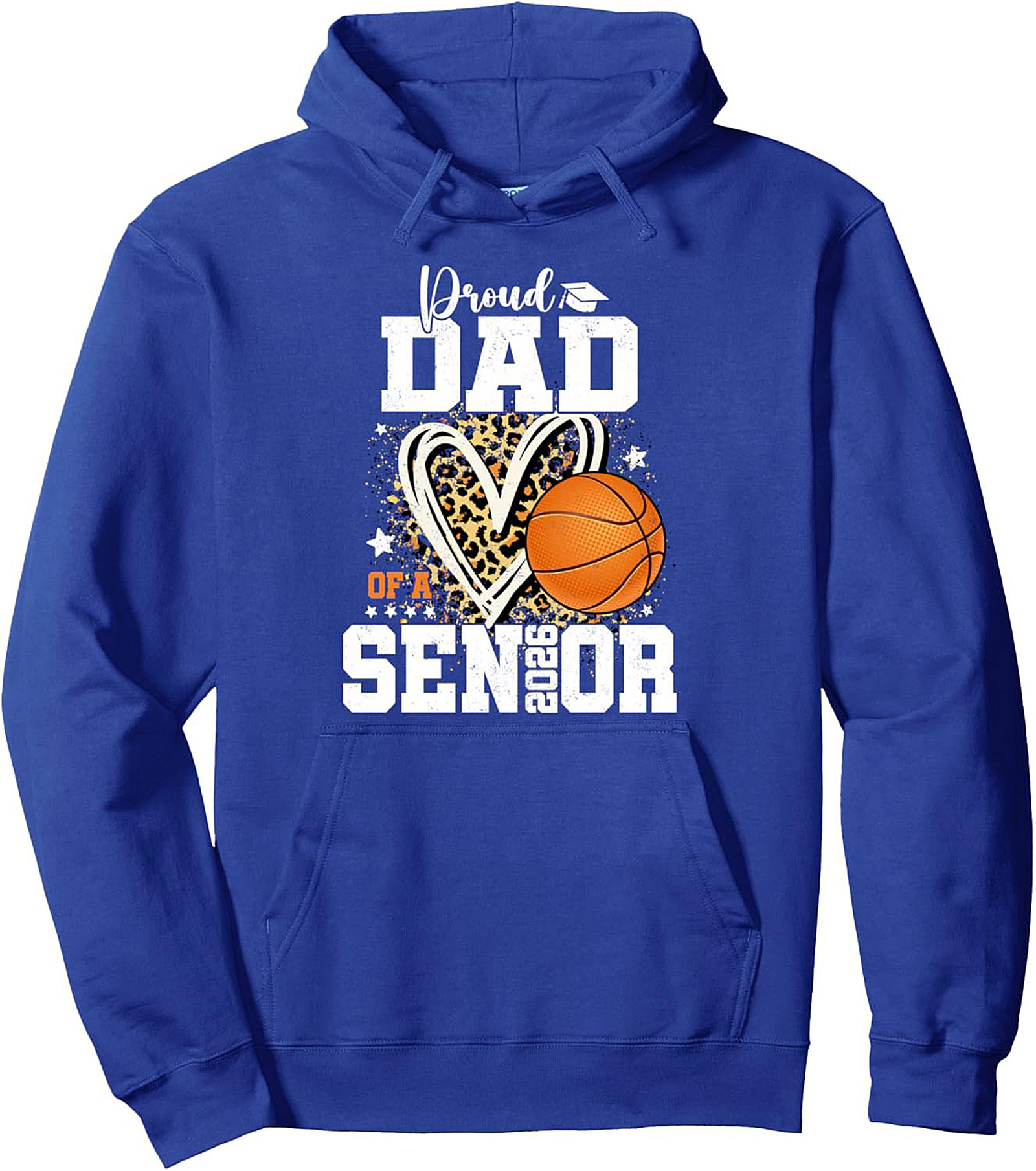Proud Dad Senior 2026 Basketball Pullover Hoodie Gift