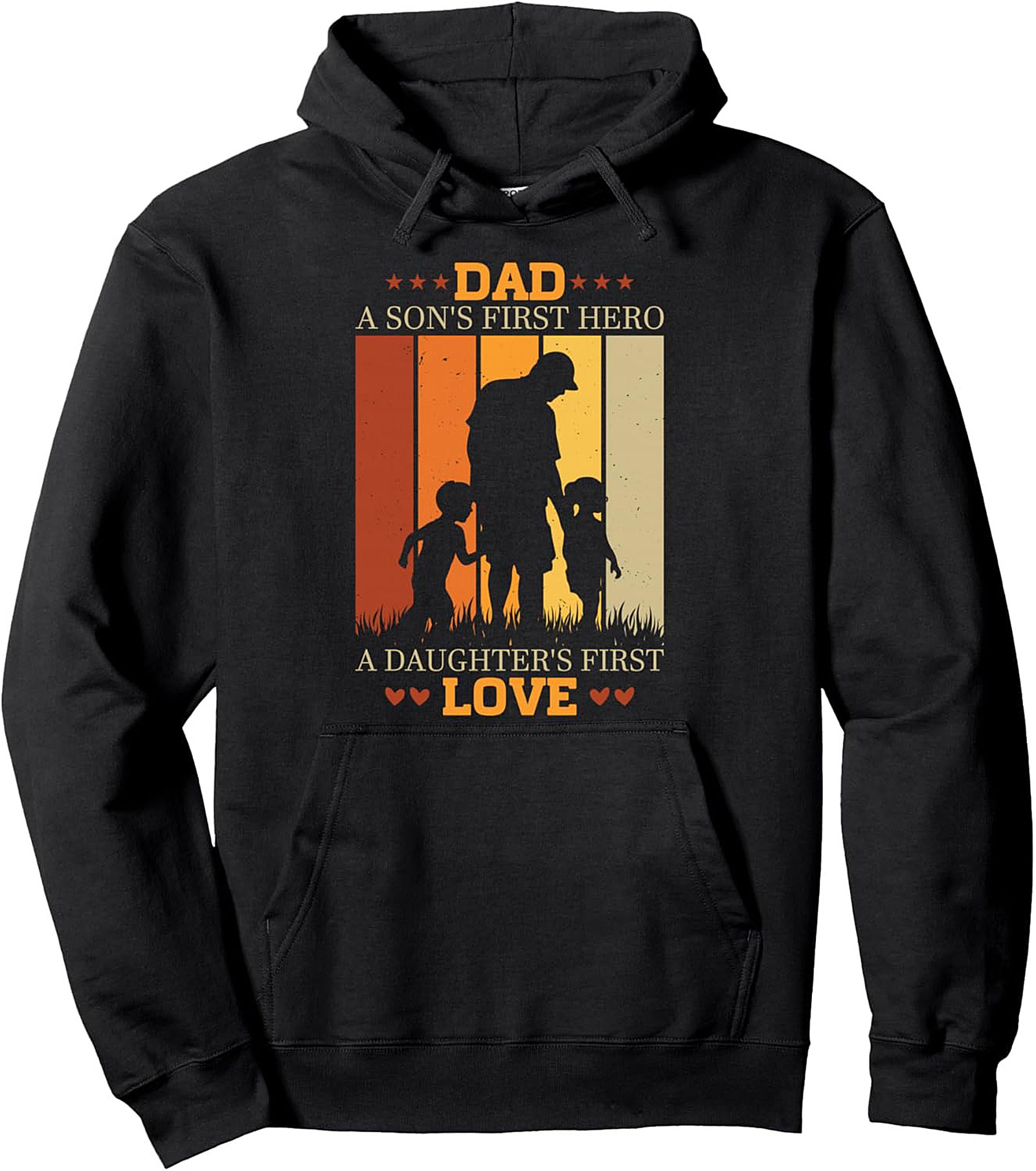 Dad First Hero Pullover Hoodie Vintage Gift for Dad