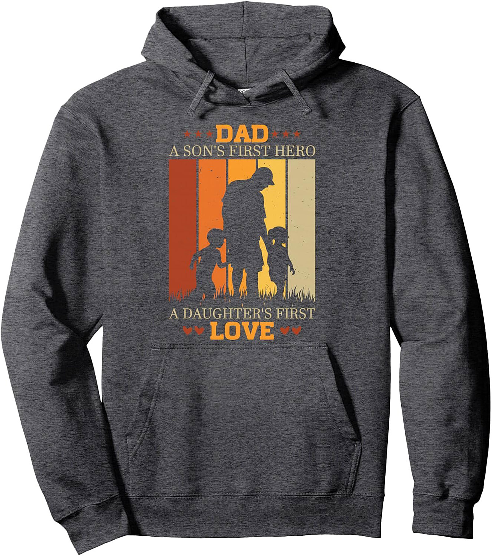 Dad First Hero Pullover Hoodie Vintage Gift for Dad