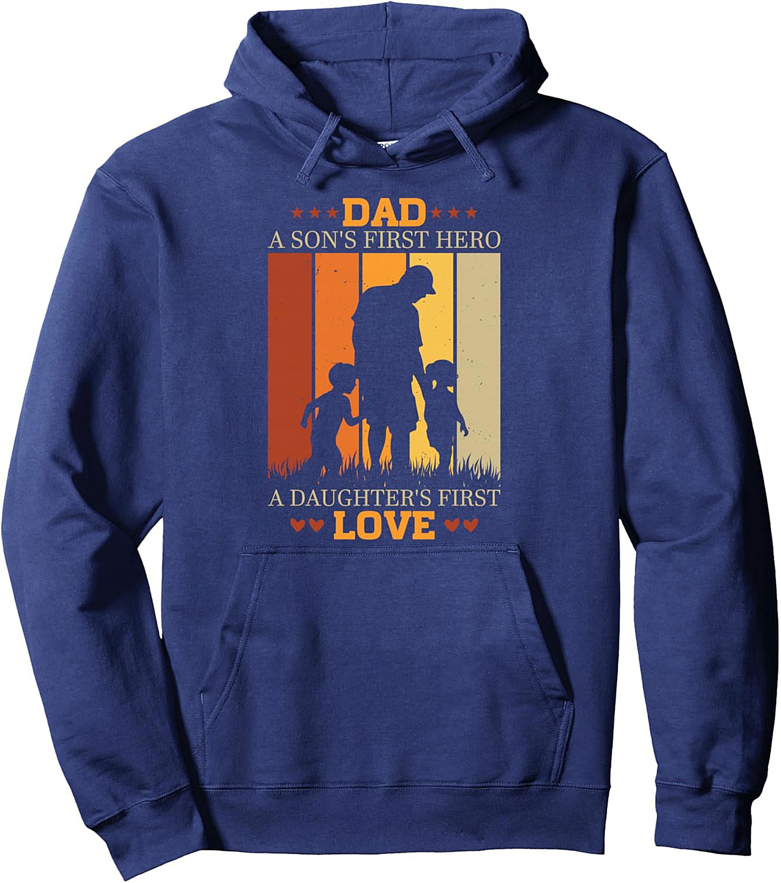 Dad First Hero Pullover Hoodie Vintage Gift for Dad