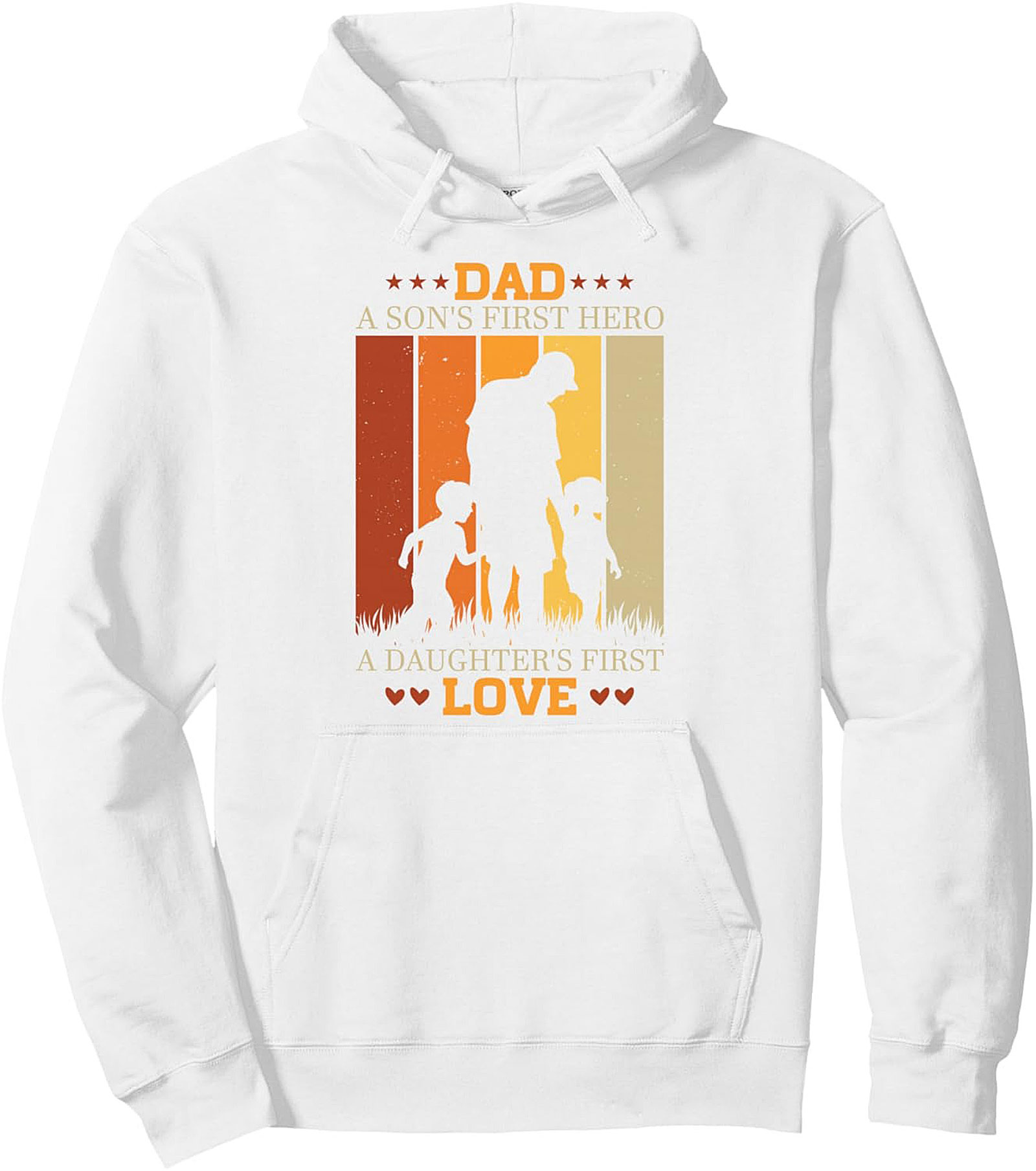 Dad First Hero Pullover Hoodie Vintage Gift for Dad