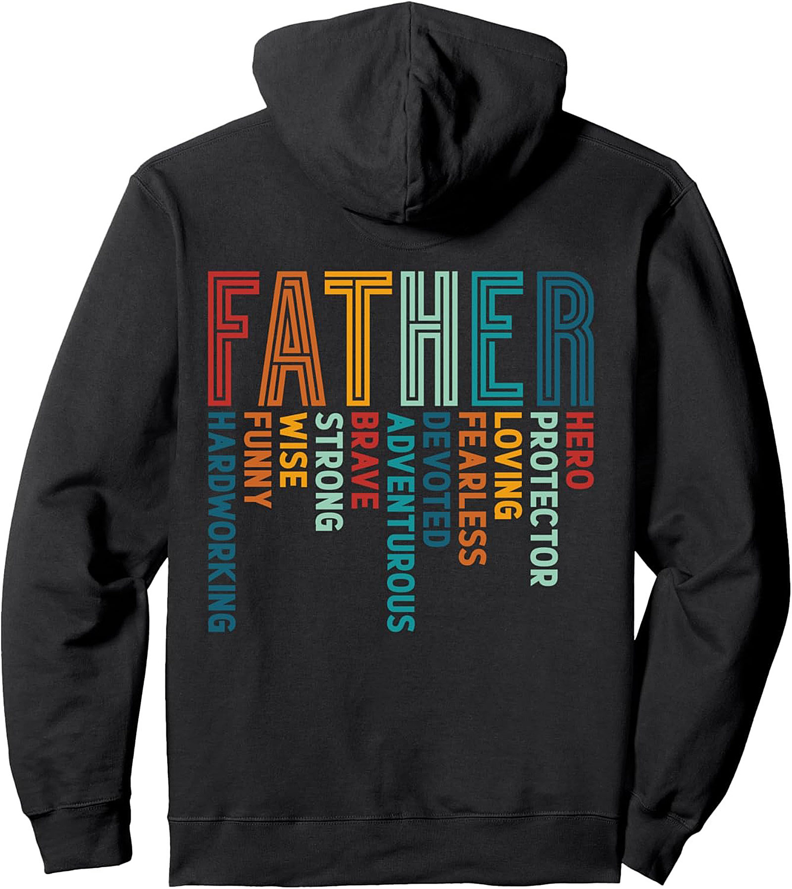 Fatherhood Graphic Hoodie Hero Dad Pullover Gift Idea