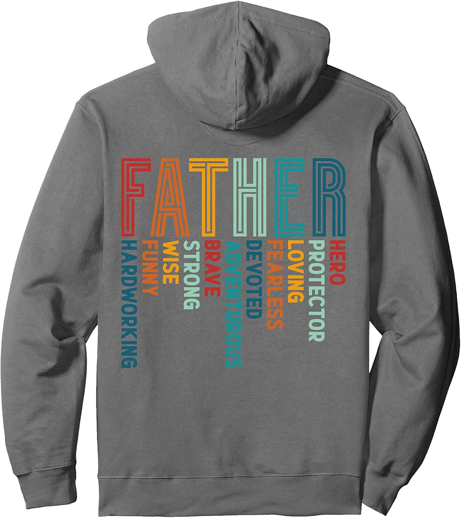 Fatherhood Graphic Hoodie Hero Dad Pullover Gift Idea