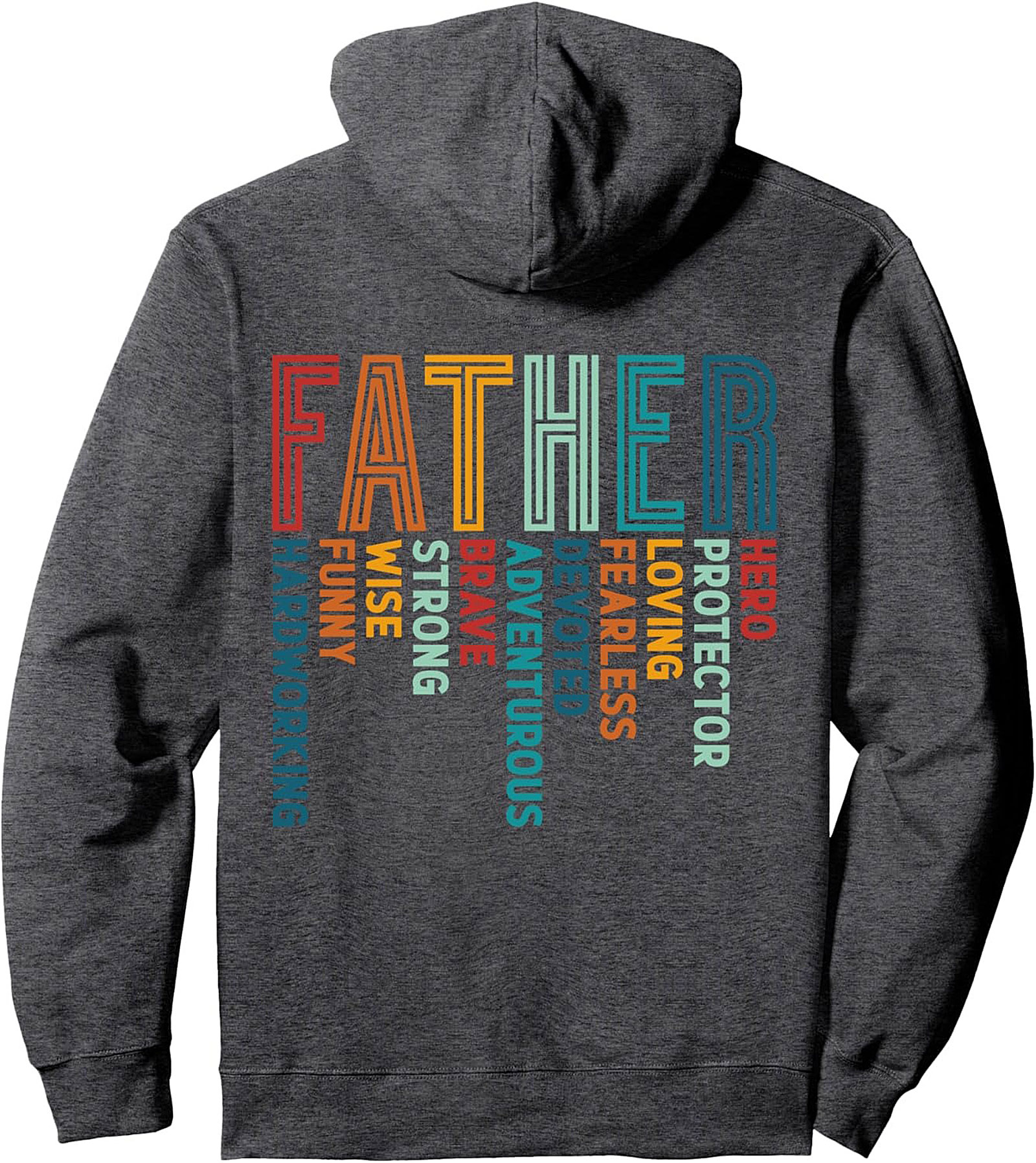 Fatherhood Graphic Hoodie Hero Dad Pullover Gift Idea