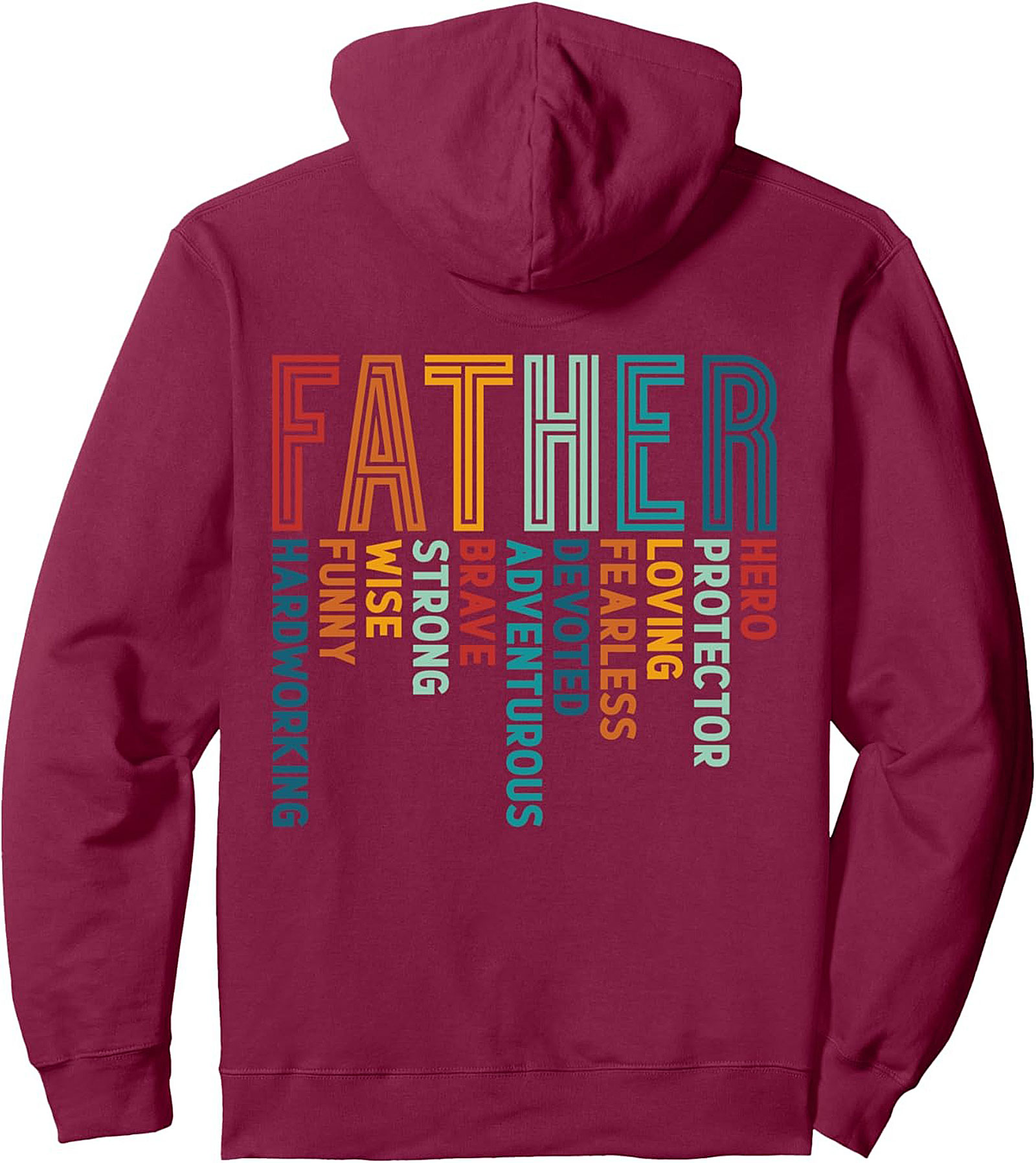 Fatherhood Graphic Hoodie Hero Dad Pullover Gift Idea
