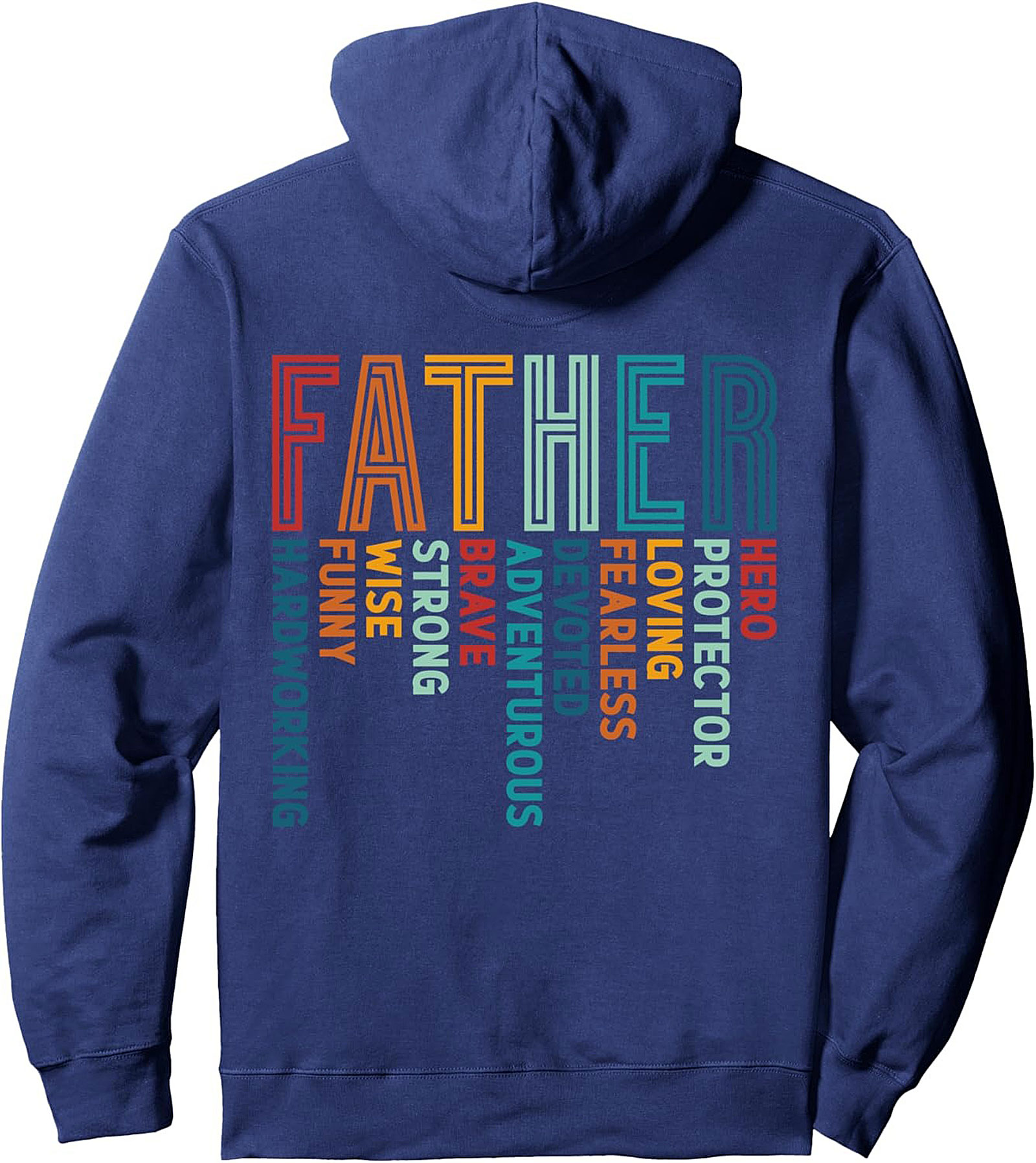 Fatherhood Graphic Hoodie Hero Dad Pullover Gift Idea