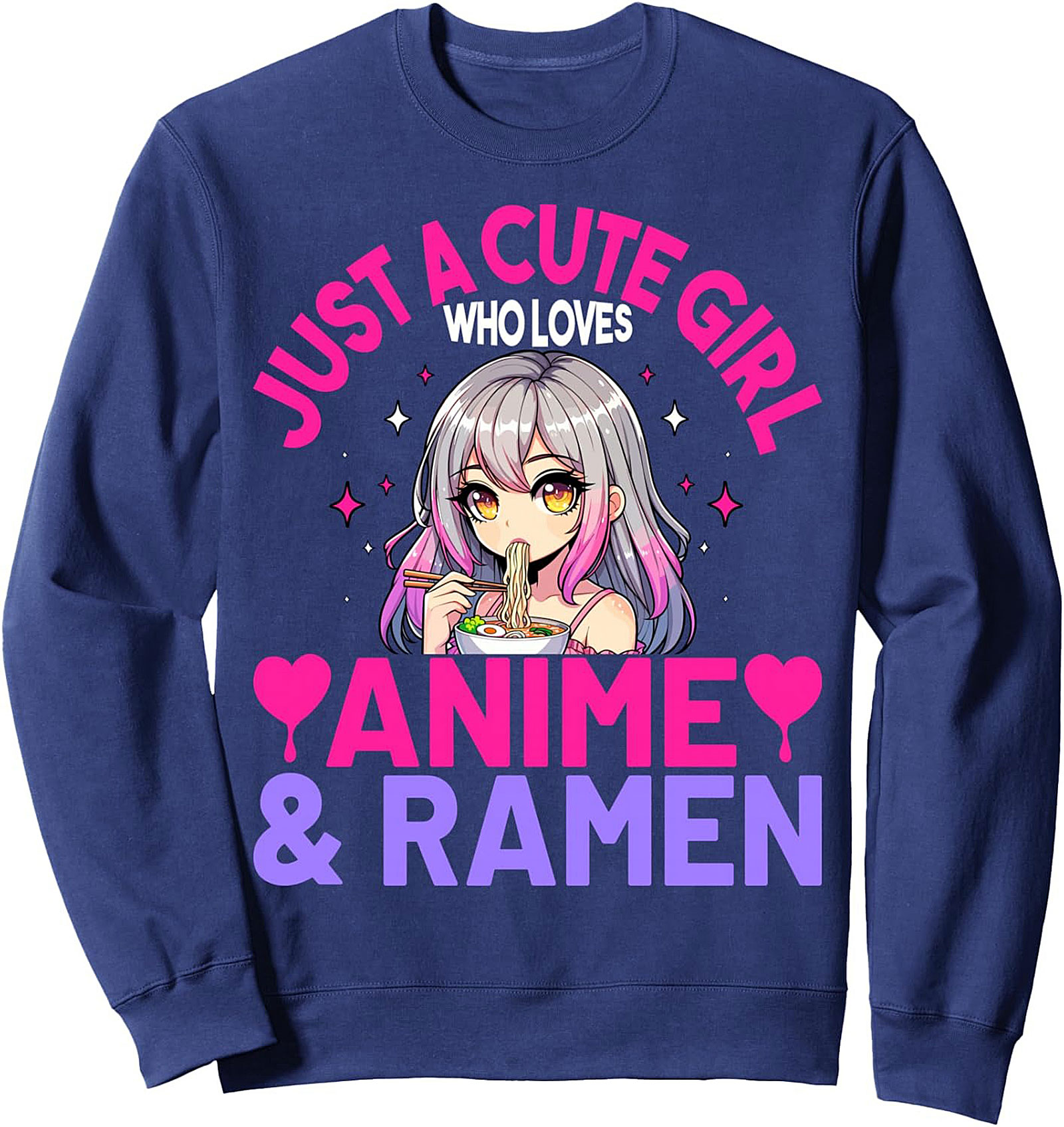 Anime Ramen Girl Crewneck Sweatshirt