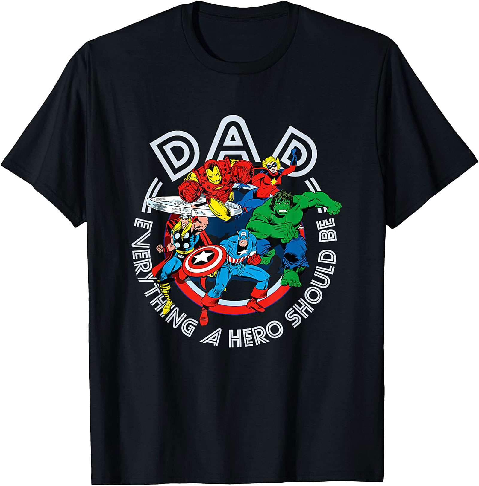 Superhero Dad Graphic Tee Marvel Hero Shirt Gift Idea