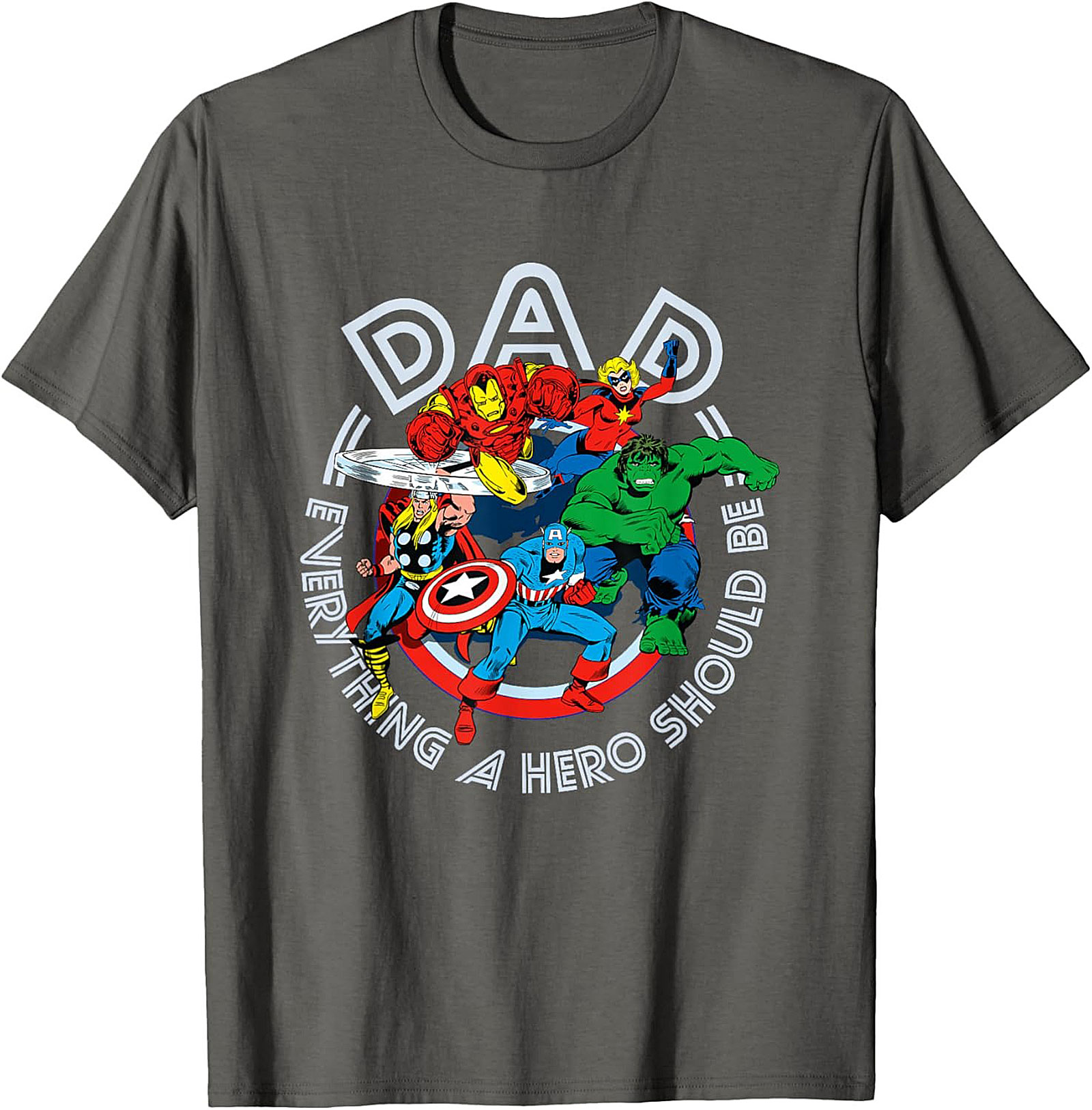Superhero Dad Graphic Tee Marvel Hero Shirt Gift Idea