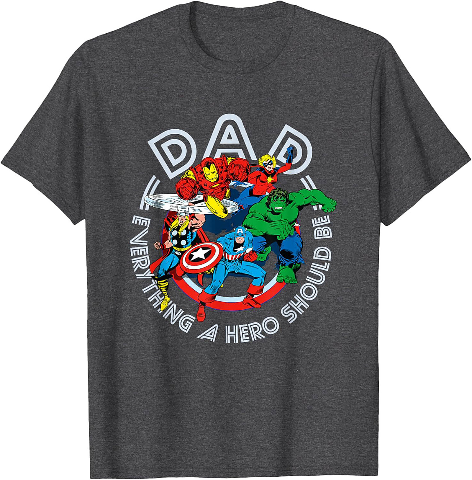 Superhero Dad Graphic Tee Marvel Hero Shirt Gift Idea