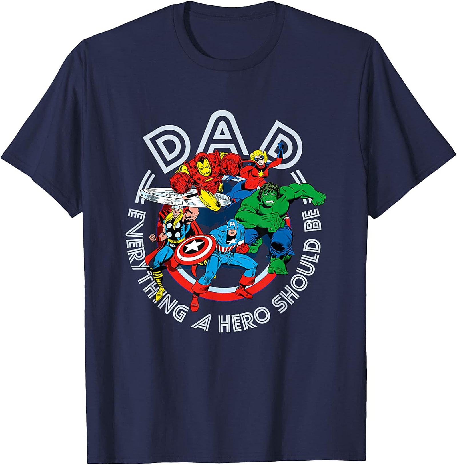 Superhero Dad Graphic Tee Marvel Hero Shirt Gift Idea