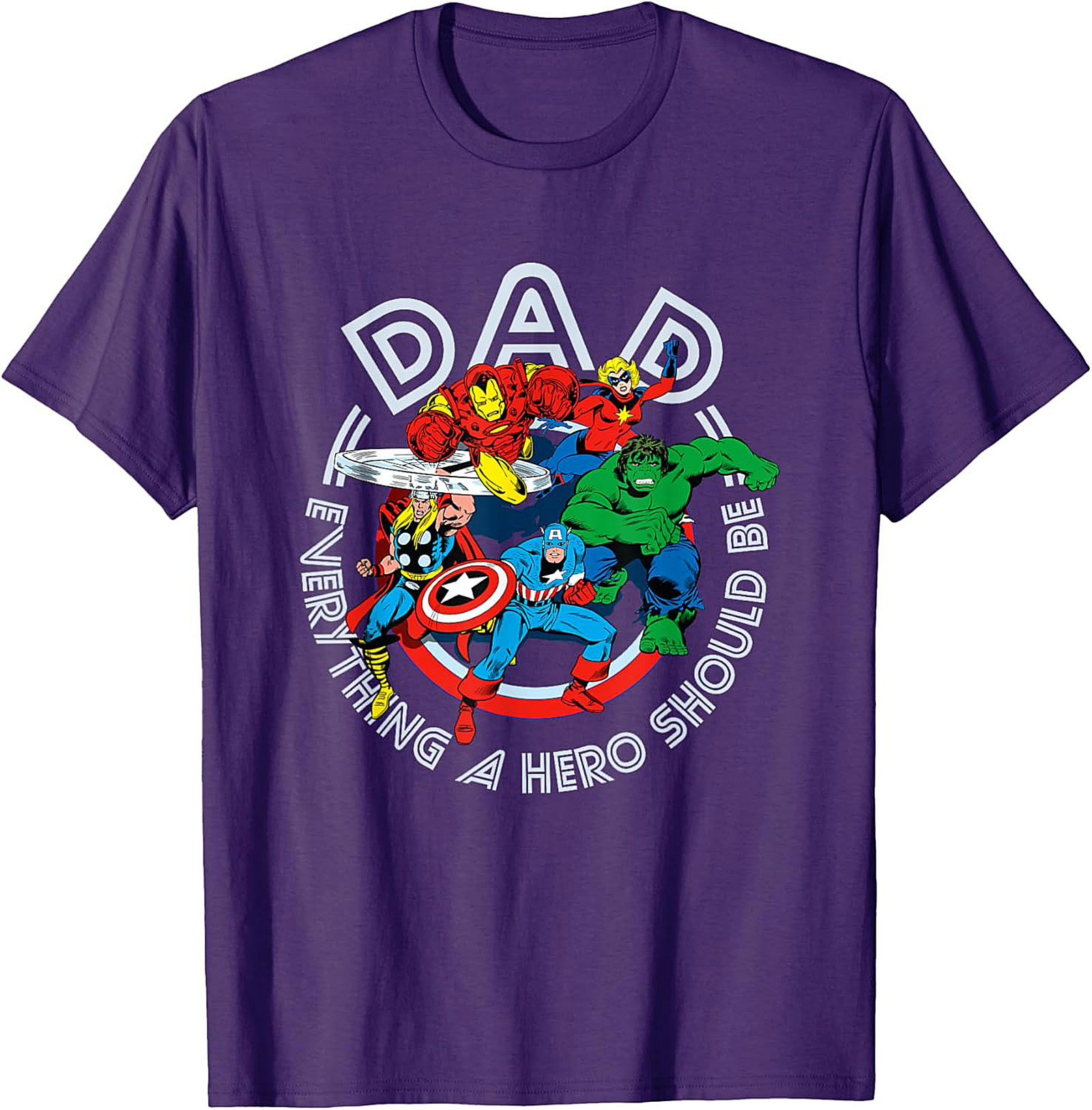 Superhero Dad Graphic Tee Marvel Hero Shirt Gift Idea