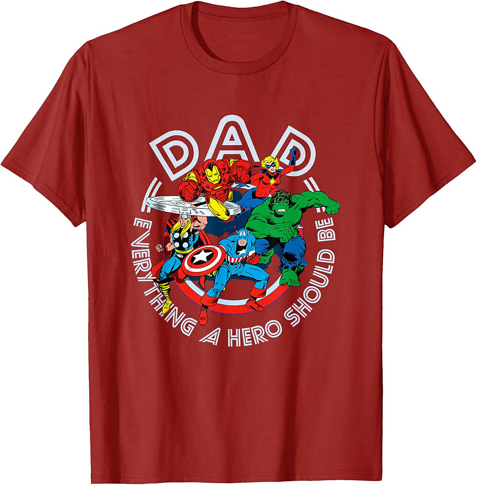 Superhero Dad Graphic Tee Marvel Hero Shirt Gift Idea