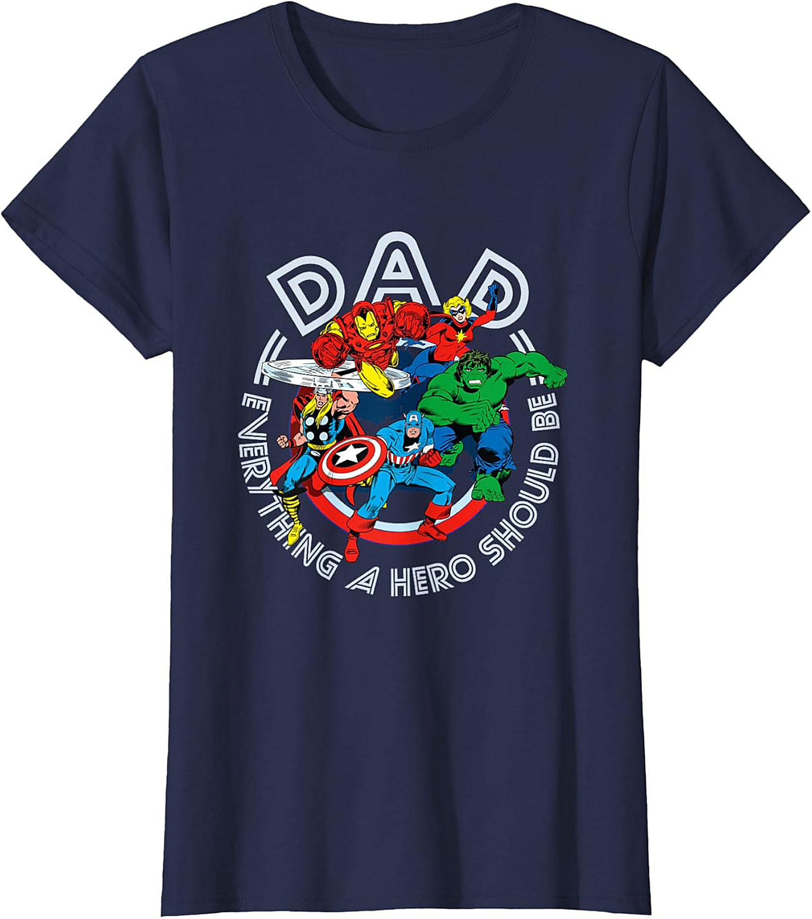 Superhero Dad Graphic Tee Marvel Hero Shirt Gift Idea