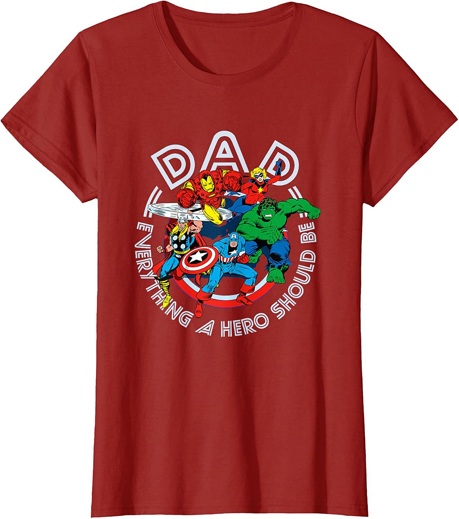 Superhero Dad Graphic Tee Marvel Hero Shirt Gift Idea