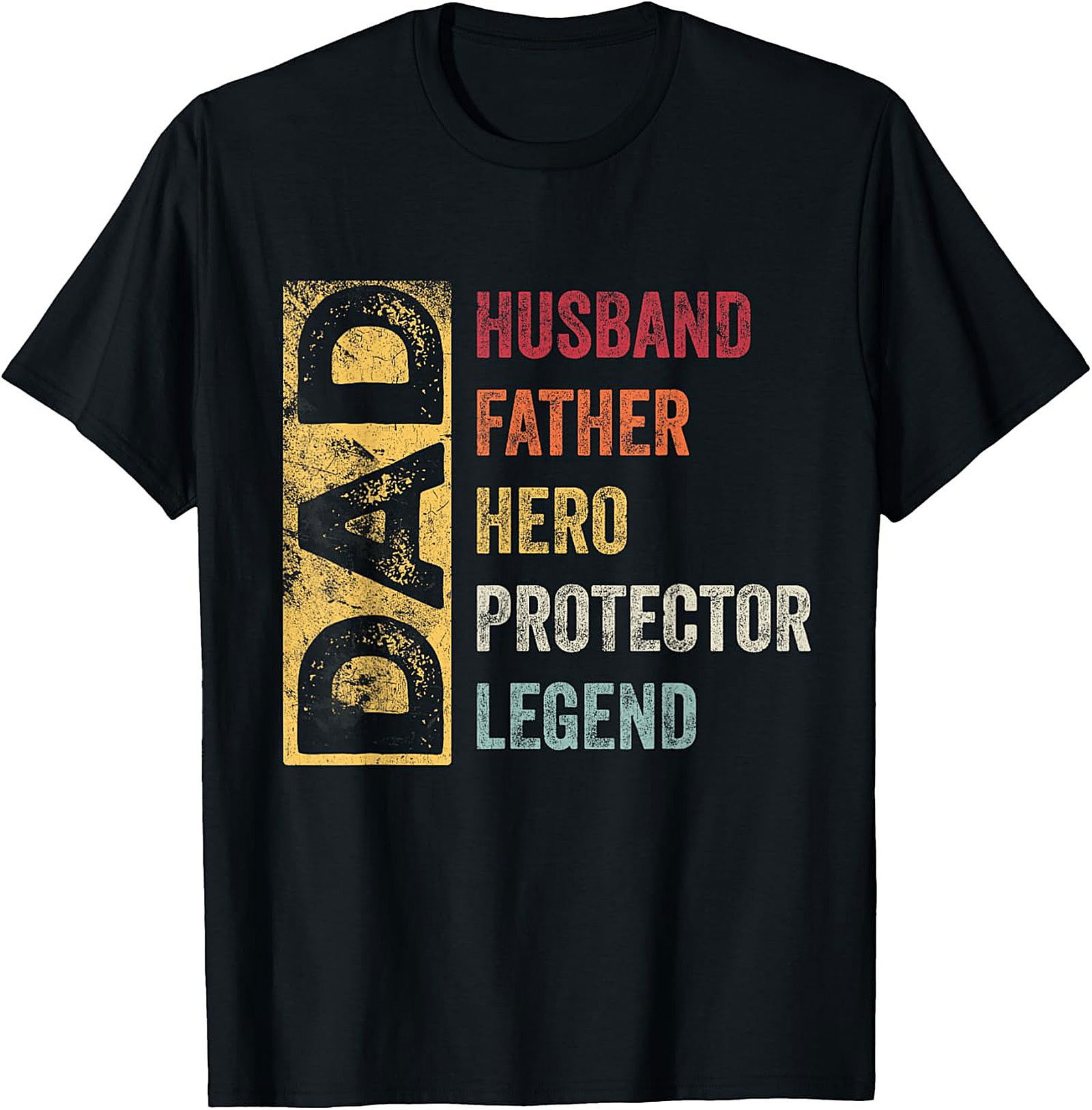 Legend Dad Graphic Tee Husband Father Hero Vintage Shirt