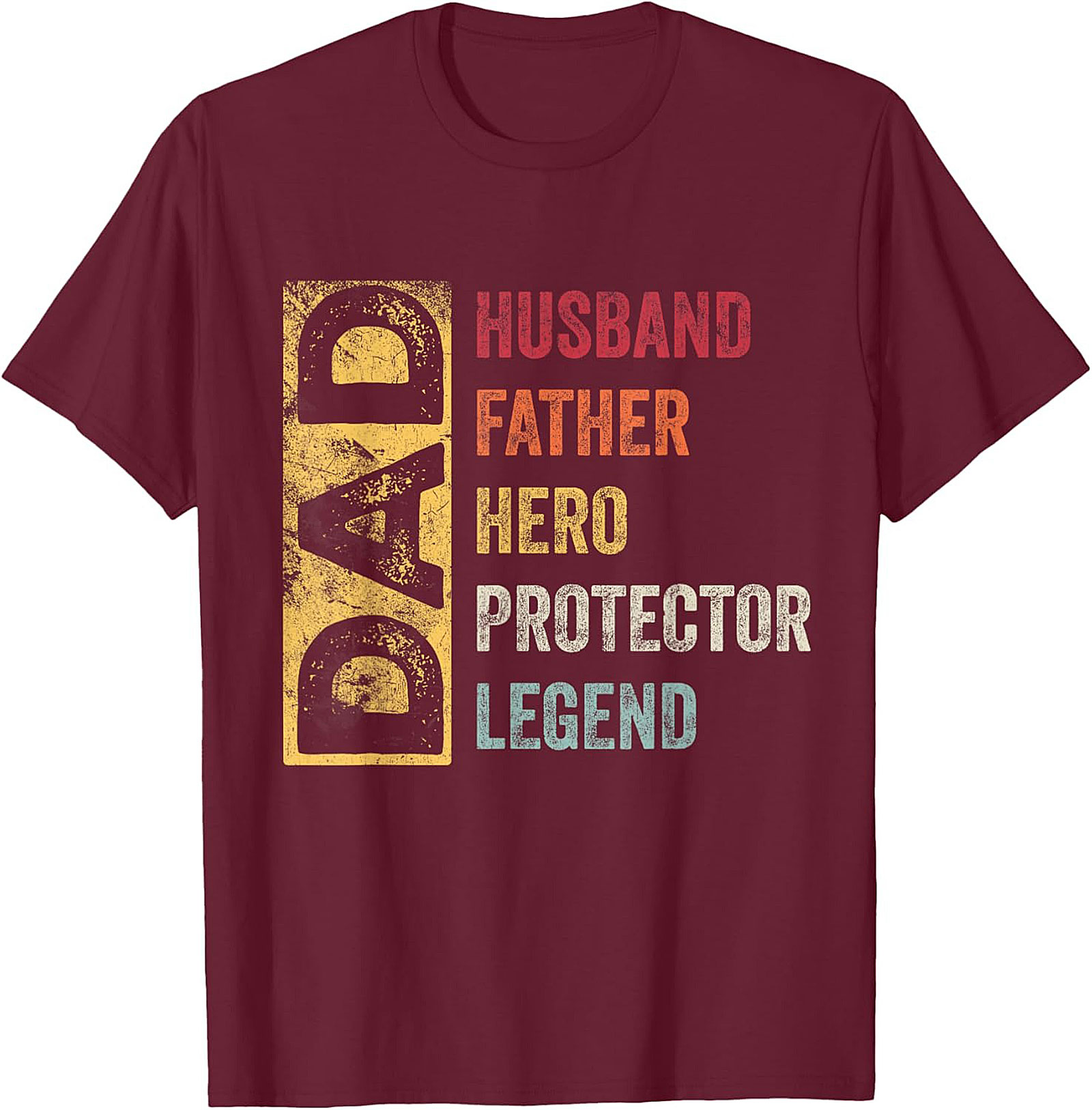 Legend Dad Graphic Tee Husband Father Hero Vintage Shirt