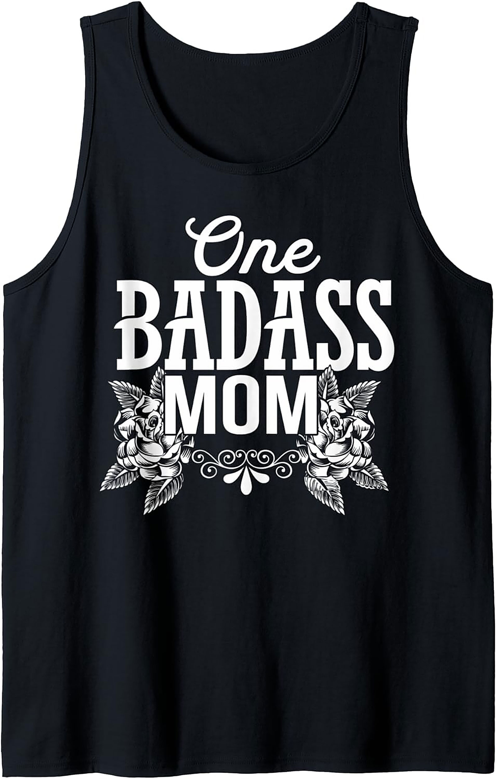 Badass Mom Graphic Tank Top Tattoo Style Sleeveless Shirt