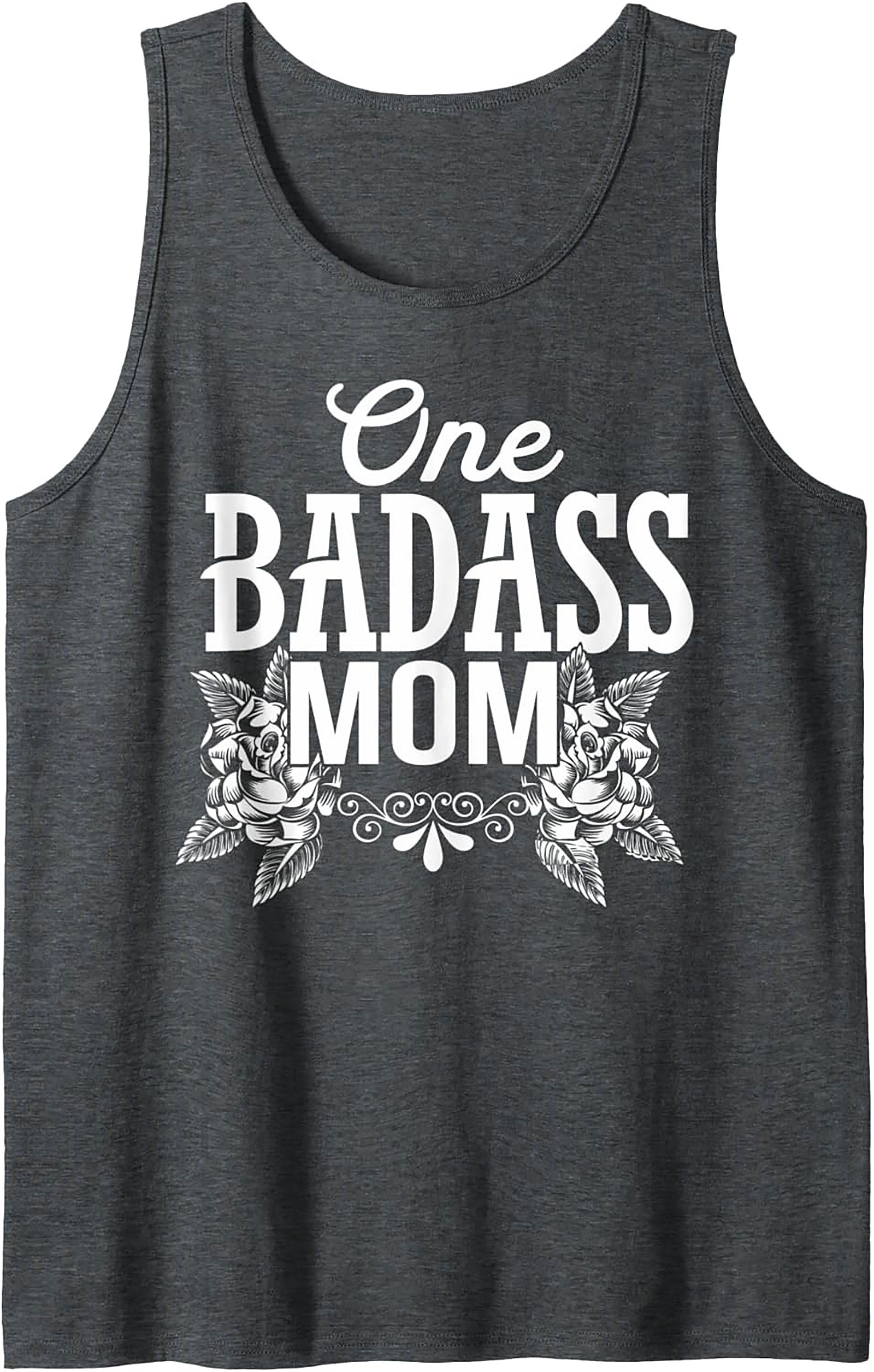 Badass Mom Graphic Tank Top Tattoo Style Sleeveless Shirt