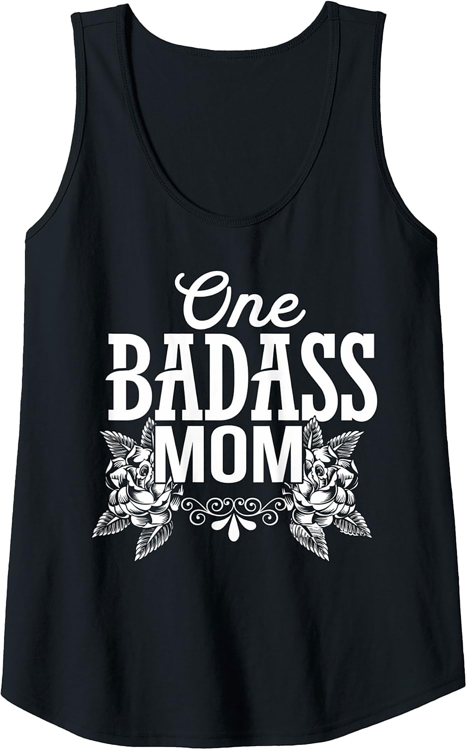 Badass Mom Graphic Tank Top Tattoo Style Sleeveless Shirt