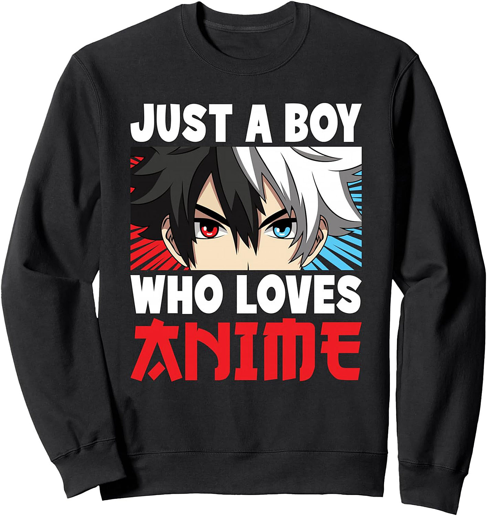 Anime Boy Graphic Crewneck Sweatshirt | Cozy Gift Idea