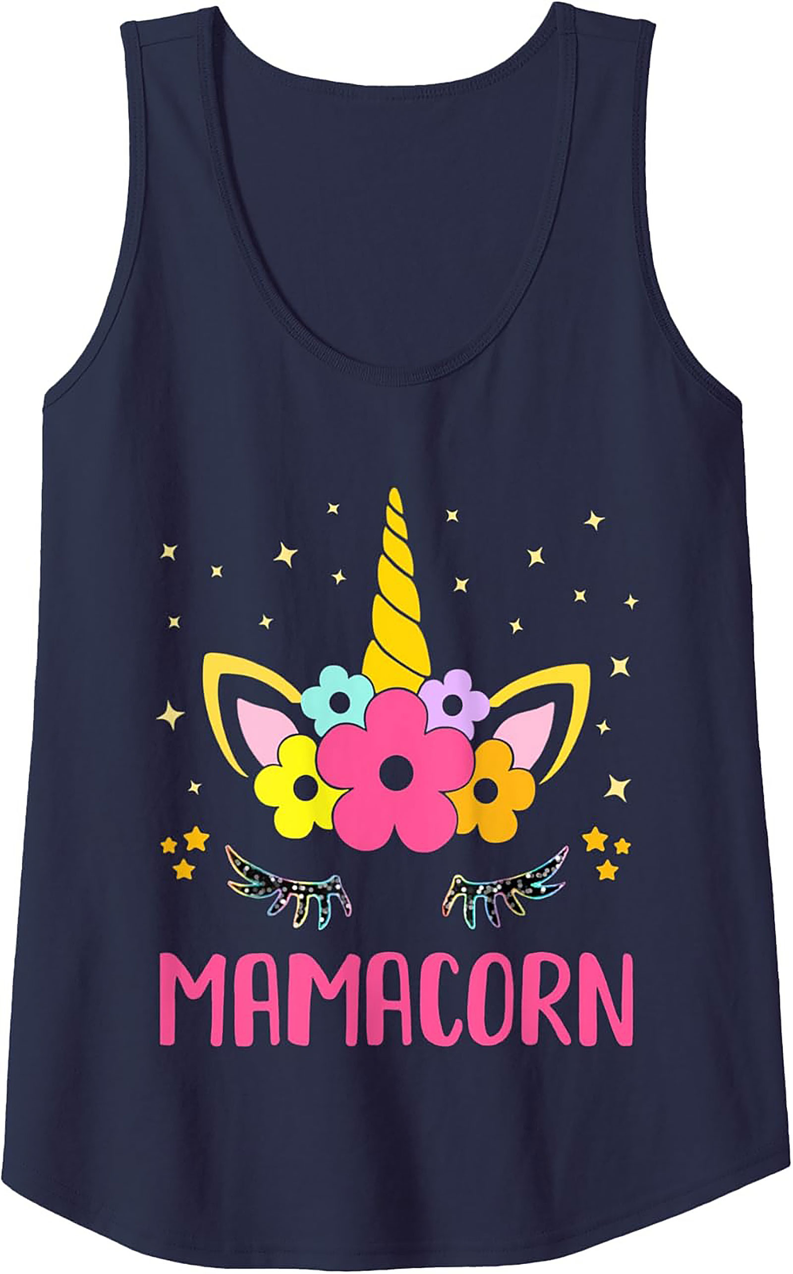 Mamacorn Tank Top Funny Unicorn Mom Sleeveless Shirt